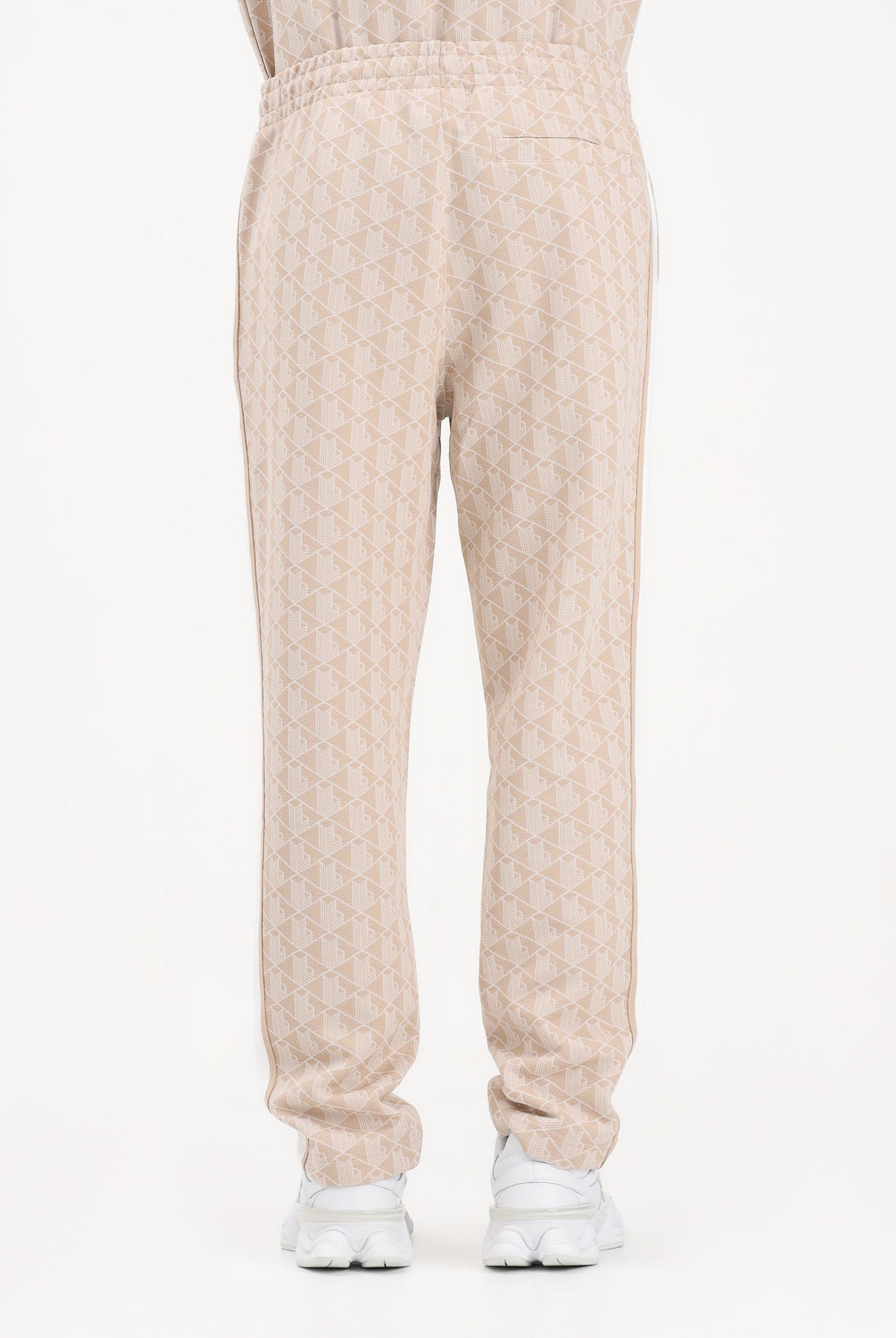 LACOSTE Pantalone sportivo beige da uomo con monogramma Paris XH1440 8GI LACOSTE