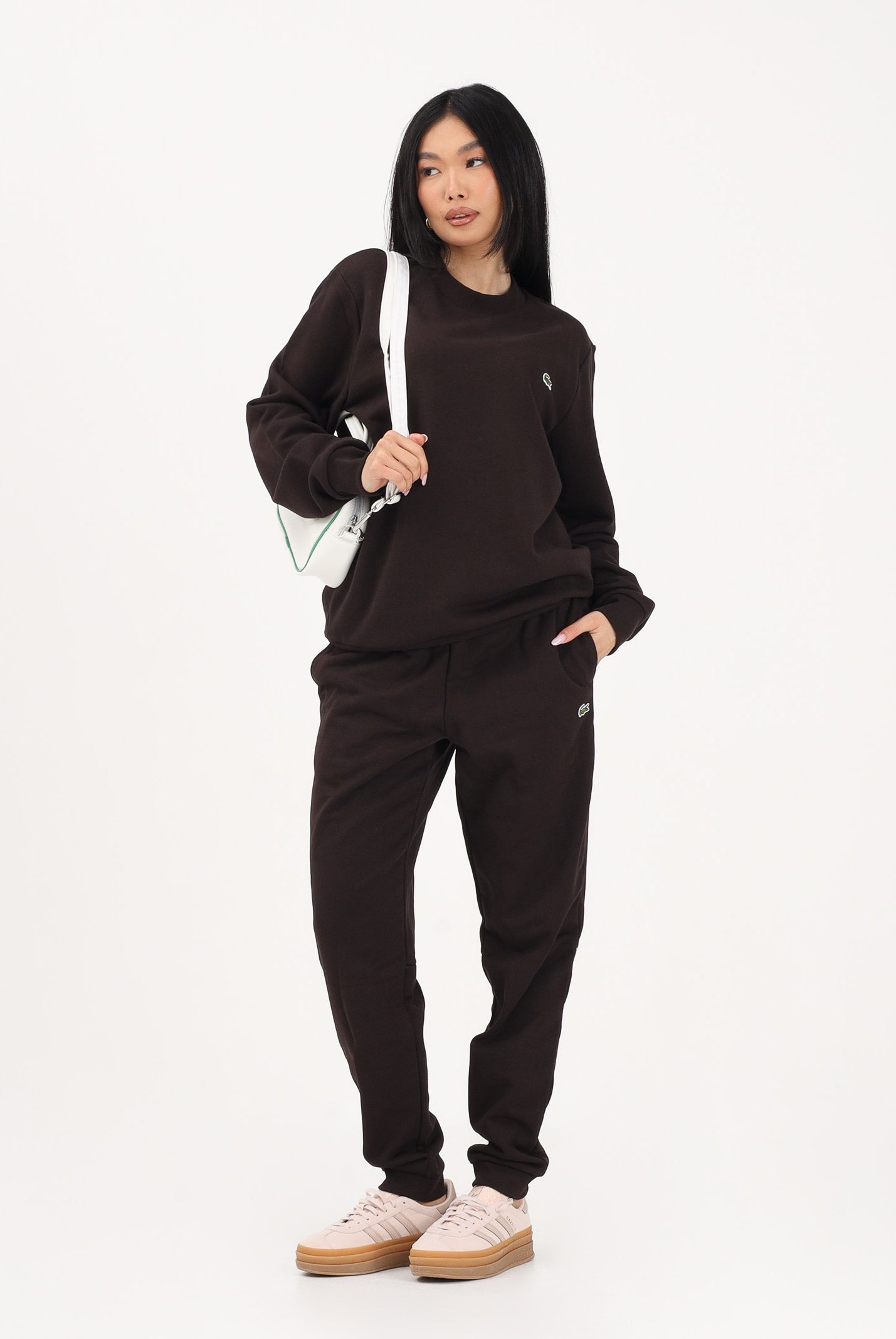 LACOSTE Pantalone sportivo marrone per uomo e donna con logo XH9833 3LA LACOSTE