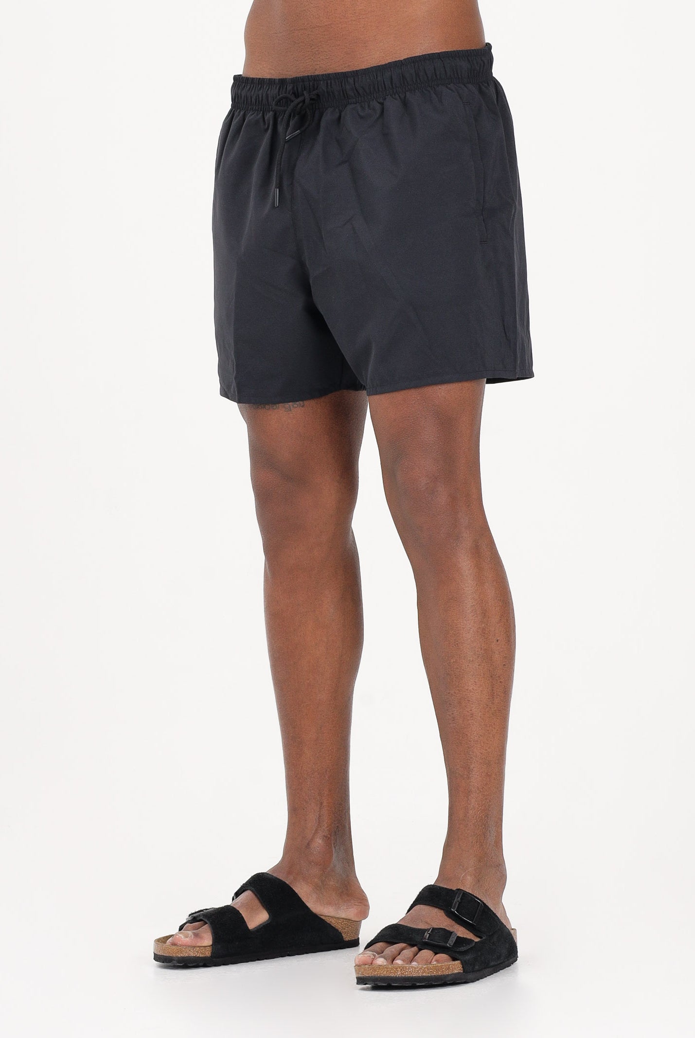 LACOSTE Shorts mare nero da uomo con patch logo MH6270 964 LACOSTE