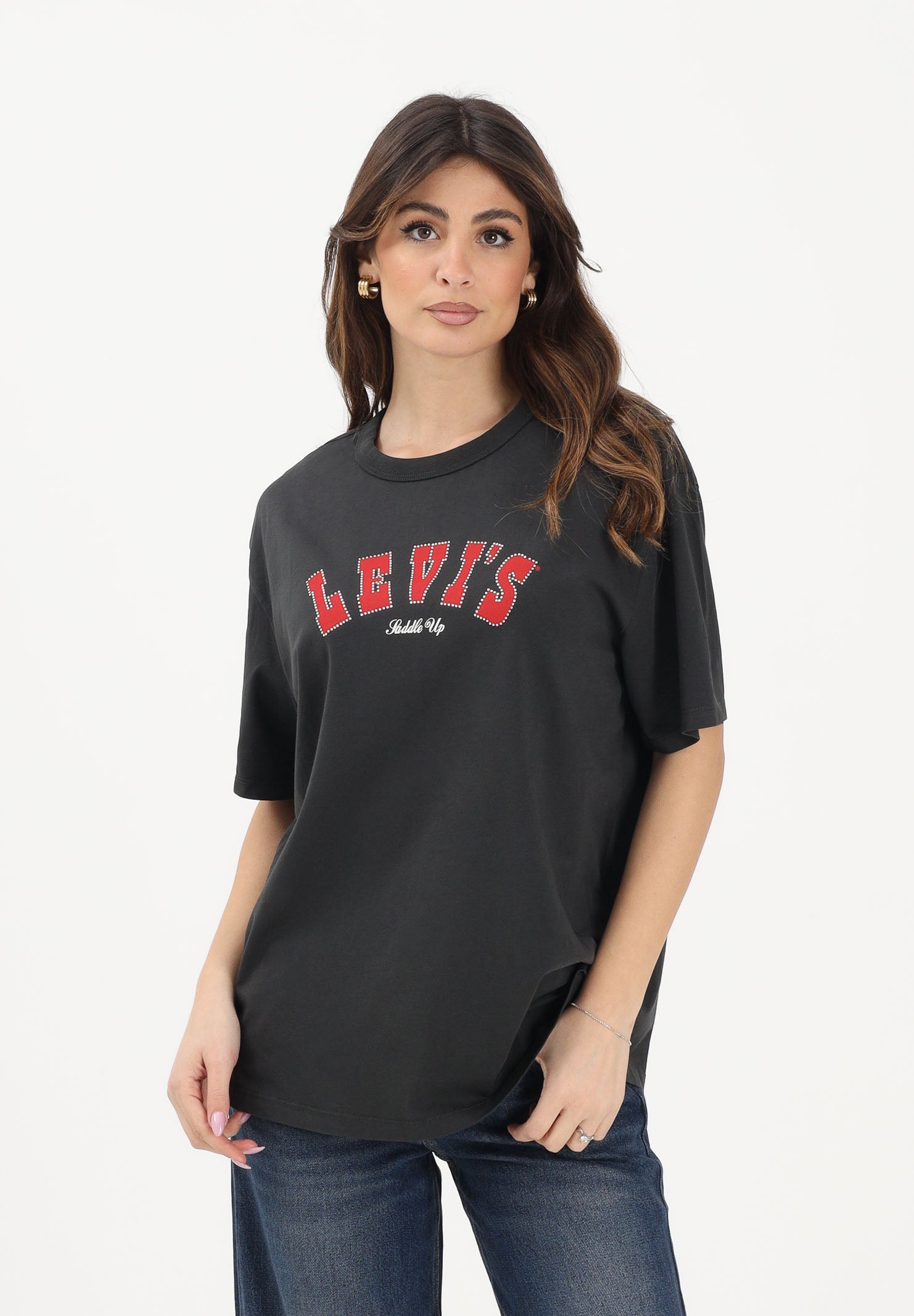 LEVI'S T-shirt a manica corta Graphic Tabor nera da donna 001MX-0022 . LEVI'S®