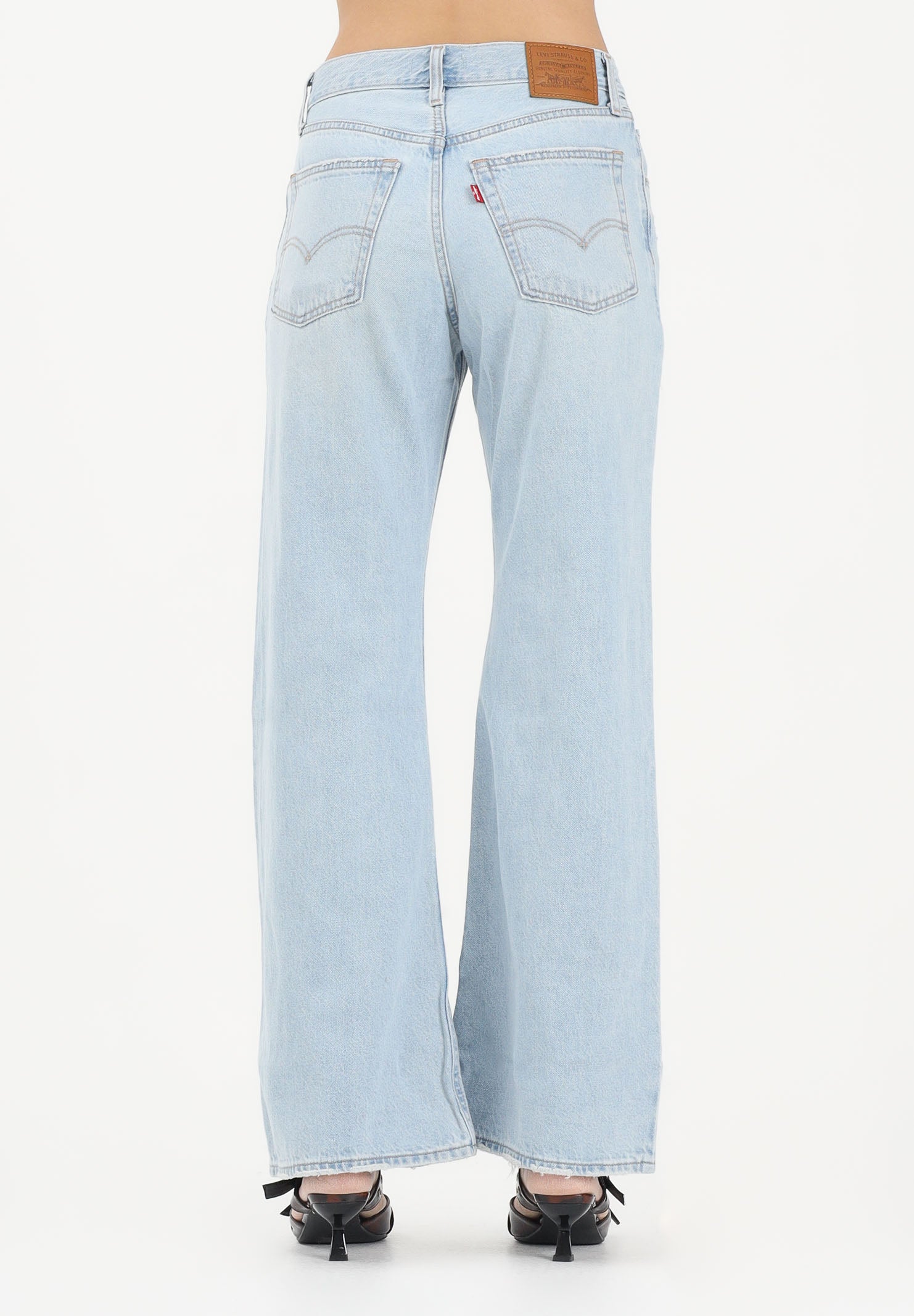 LEVI'S Jeans Loose Boot in denim chiaro da donna con strappi 005DO-0009 . LEVI'S®
