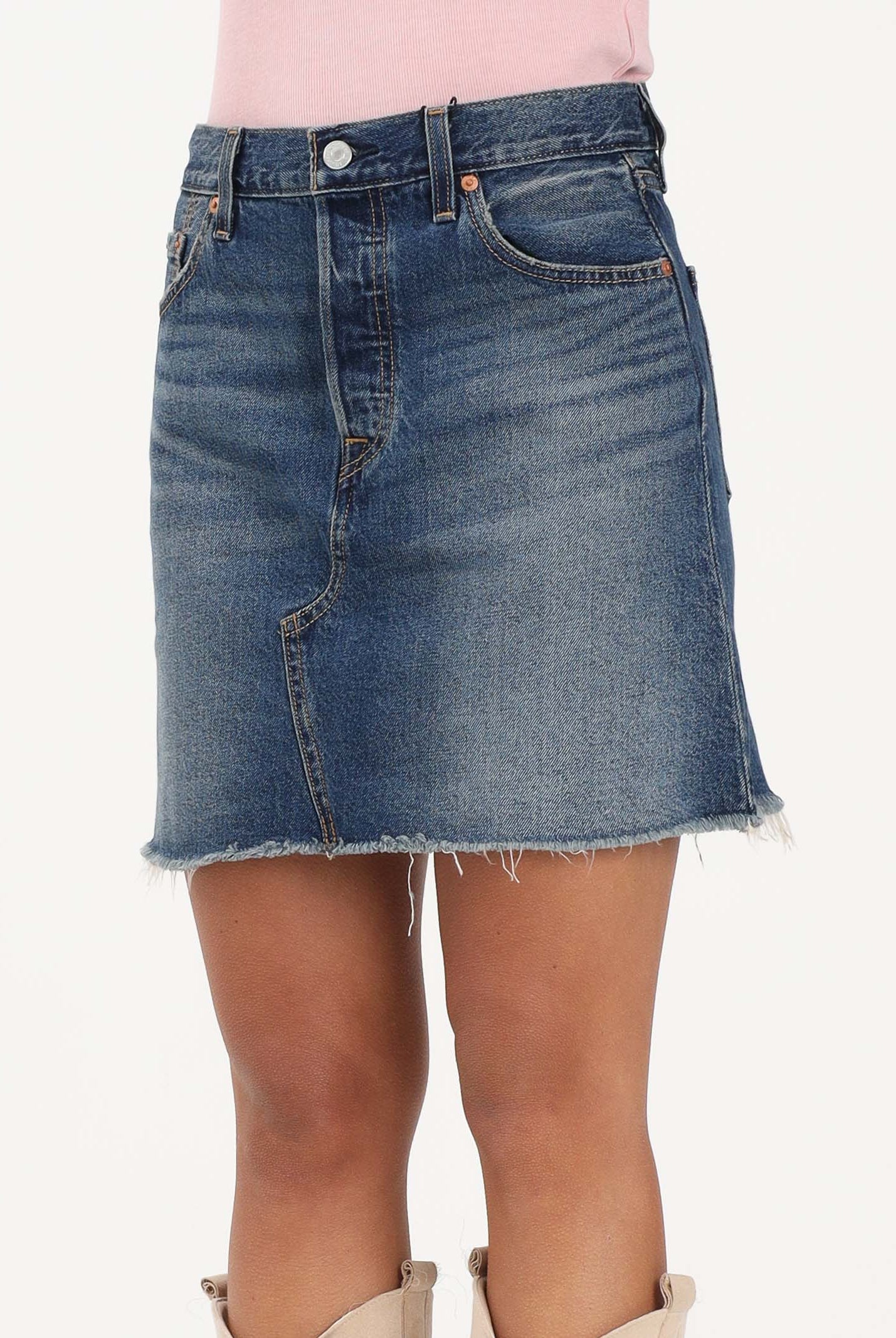 LEVI'S Gonna corta Deconstructed in denim blu da donna 005LW-0006 . LEVI'S®