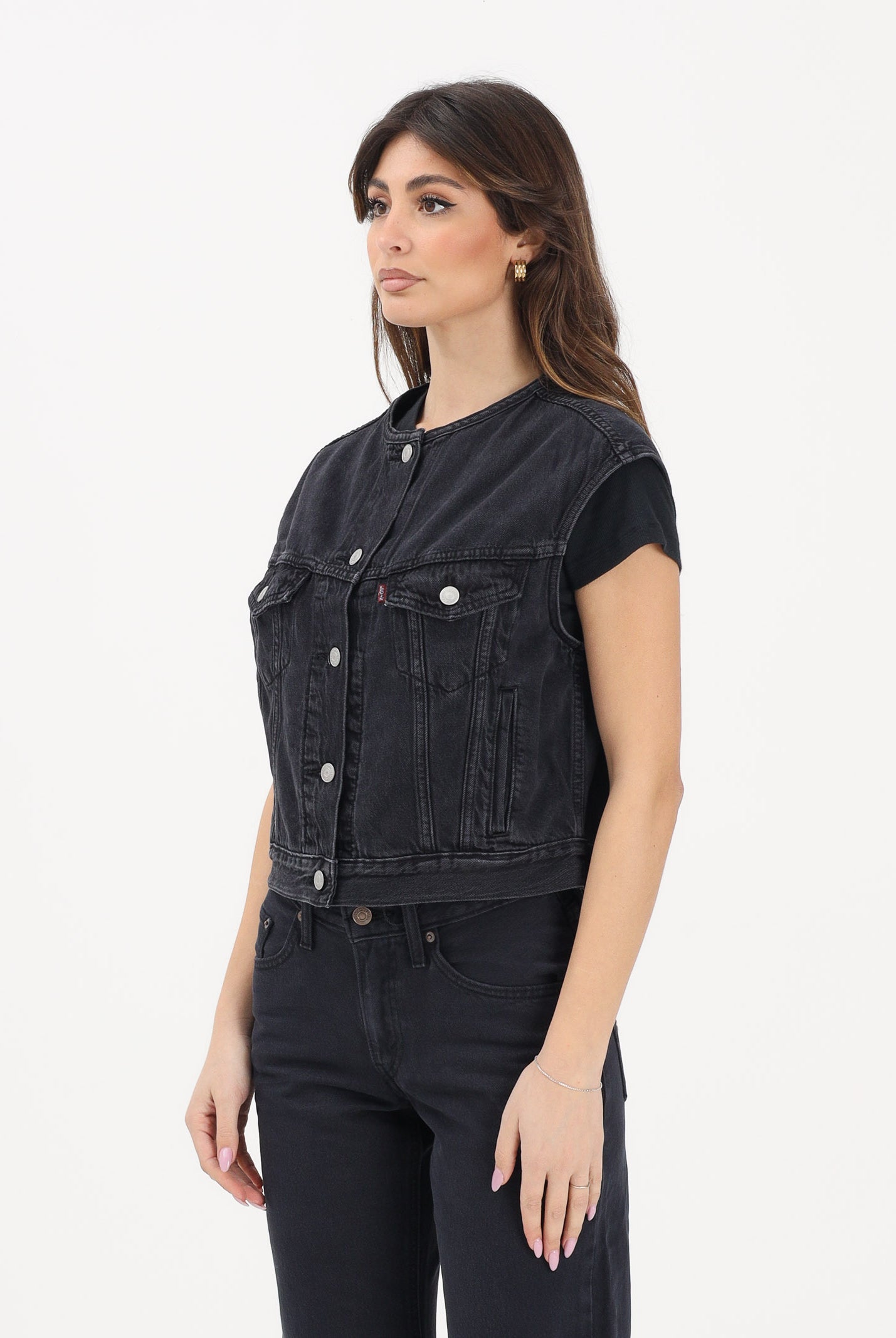 LEVI'S Gilet '90s in denim nero da donna 005NP-0003 . LEVI'S®