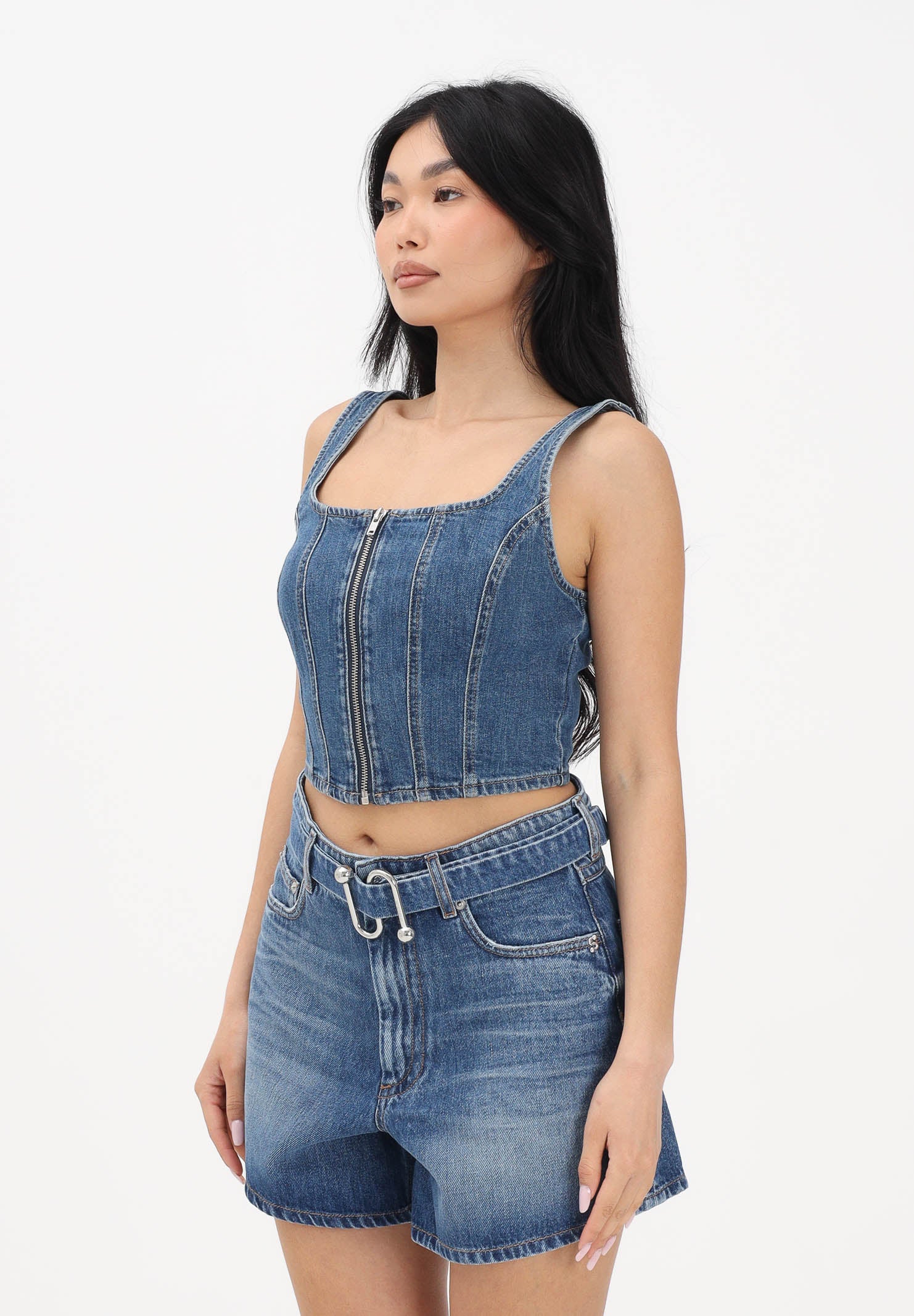 LEVI'S Top in denim medio da donna con zip 005O2-0002 . LEVI'S®