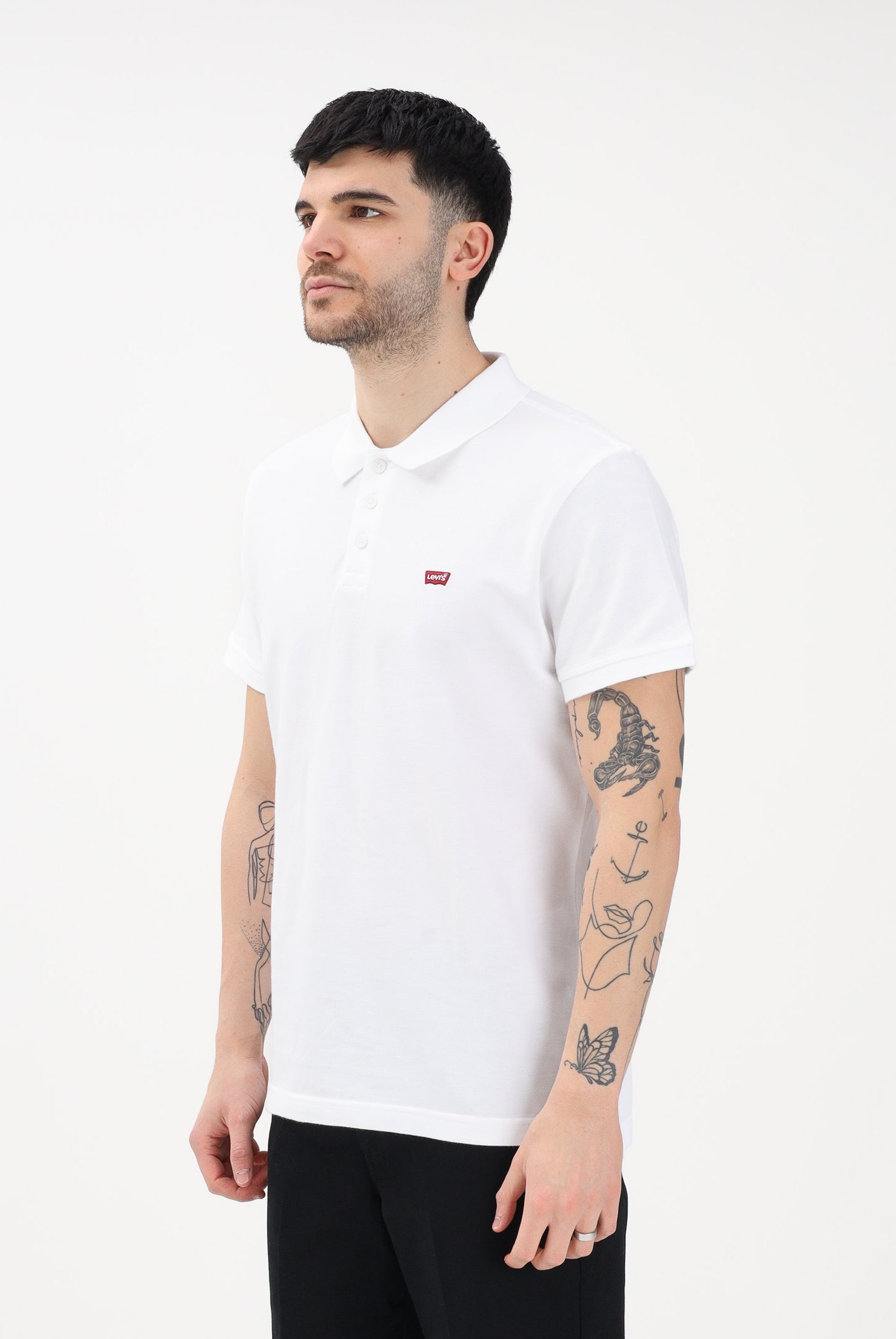 LEVI'S Polo a manica corta bianca da uomo con patch logo 35883-0003 . LEVI'S®