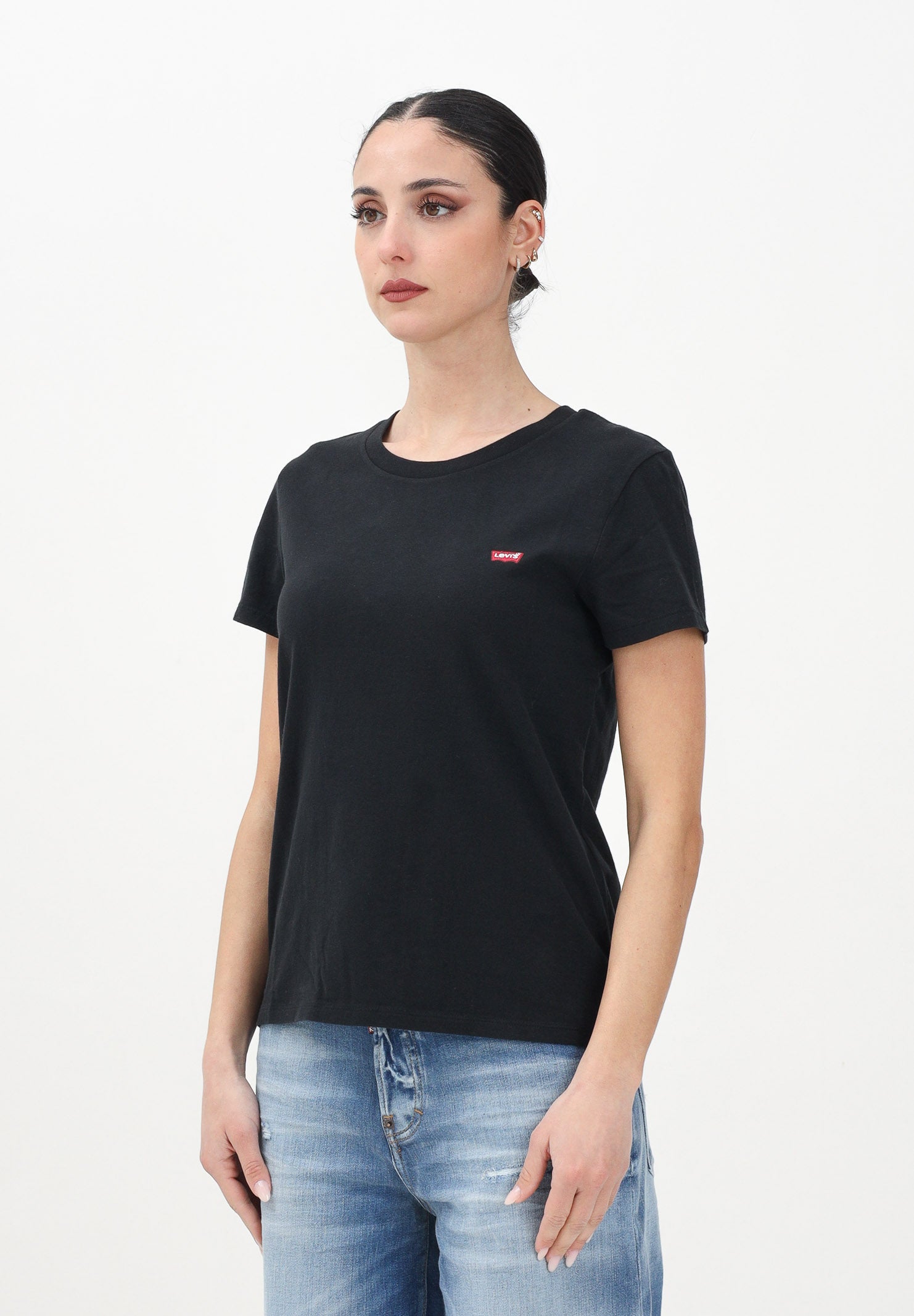 LEVI'S® T-shirt a manica corta The Perfect nera da donna 39185-0008 0008 LEVI'S®
