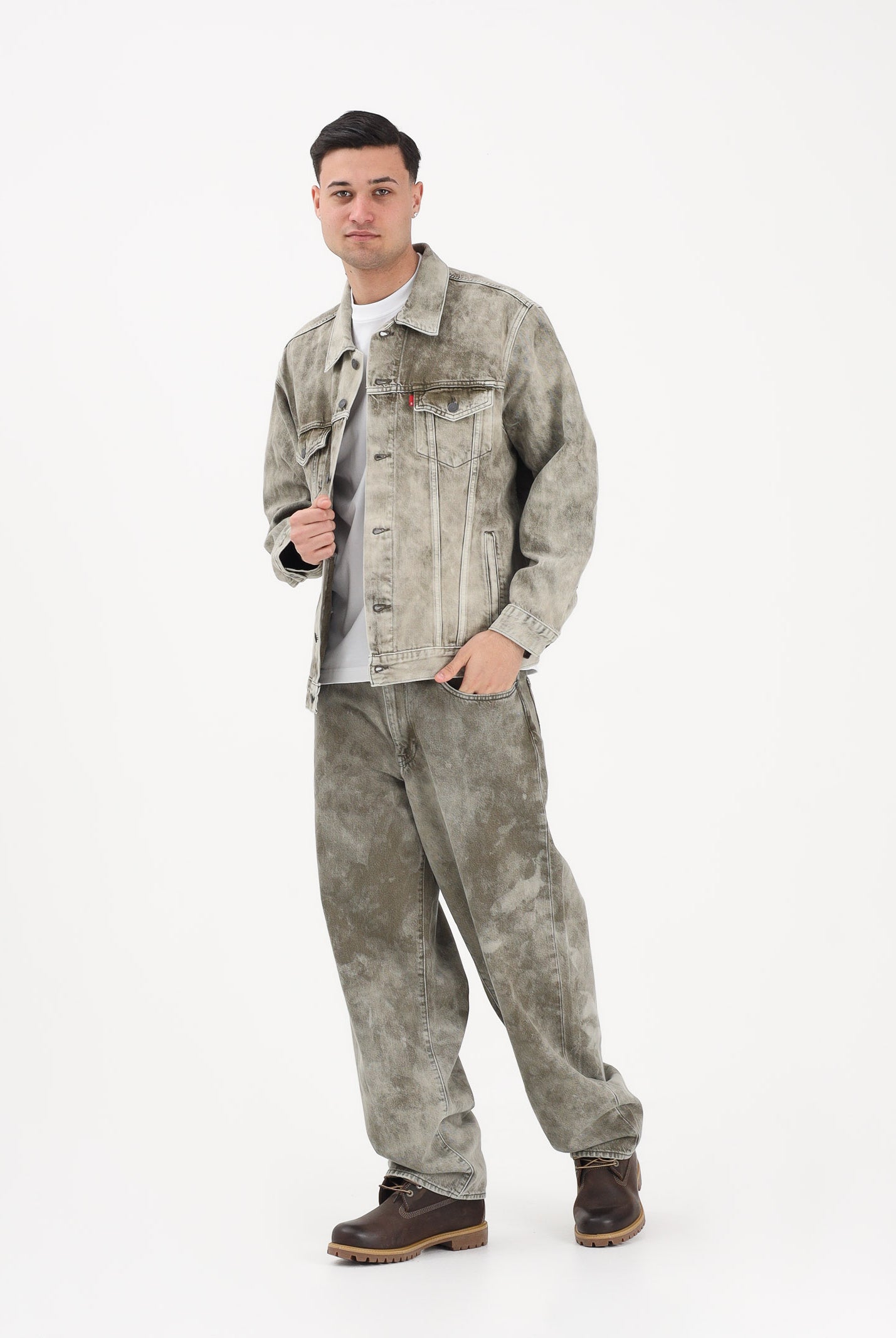 LEVI'S Jeans 578™ Baggy verde militare da uomo con effetto marmorizzato A4750-0113 . LEVI'S®