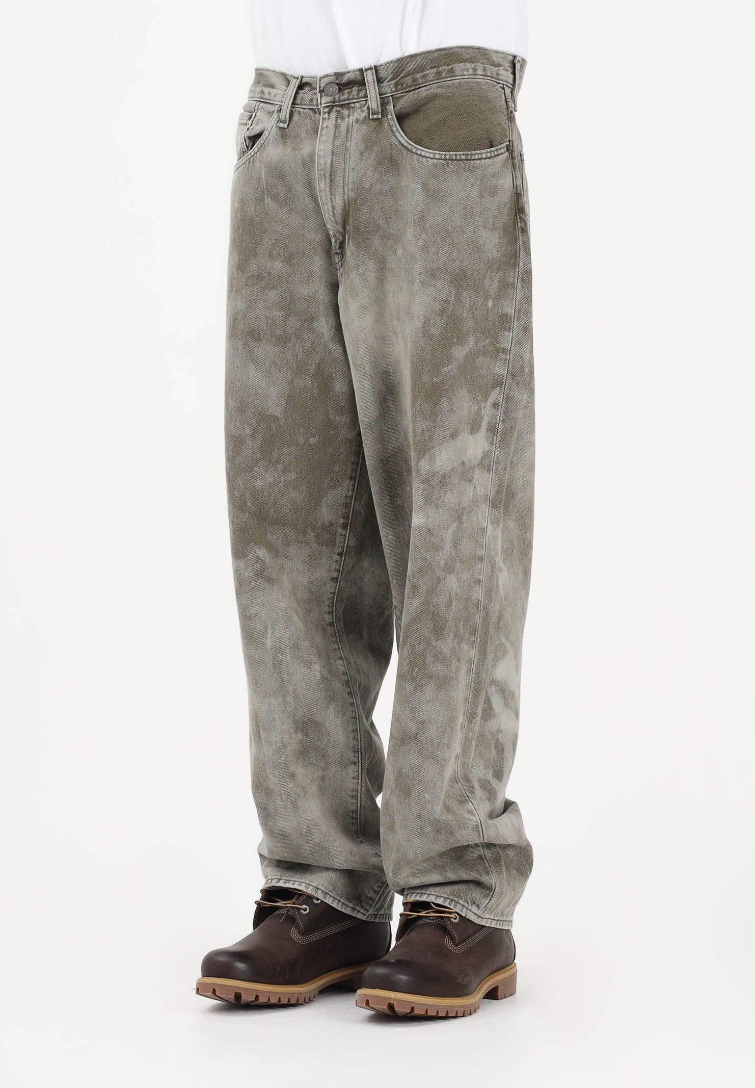 LEVI'S Jeans 578™ Baggy verde militare da uomo con effetto marmorizzato A4750-0113 . LEVI'S®