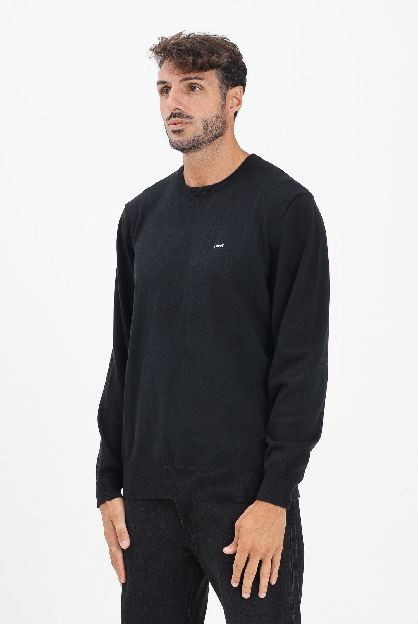 LEVI'S® Maglioncino girocollo Housemark nero da uomo A7207-0001 . LEVI'S®