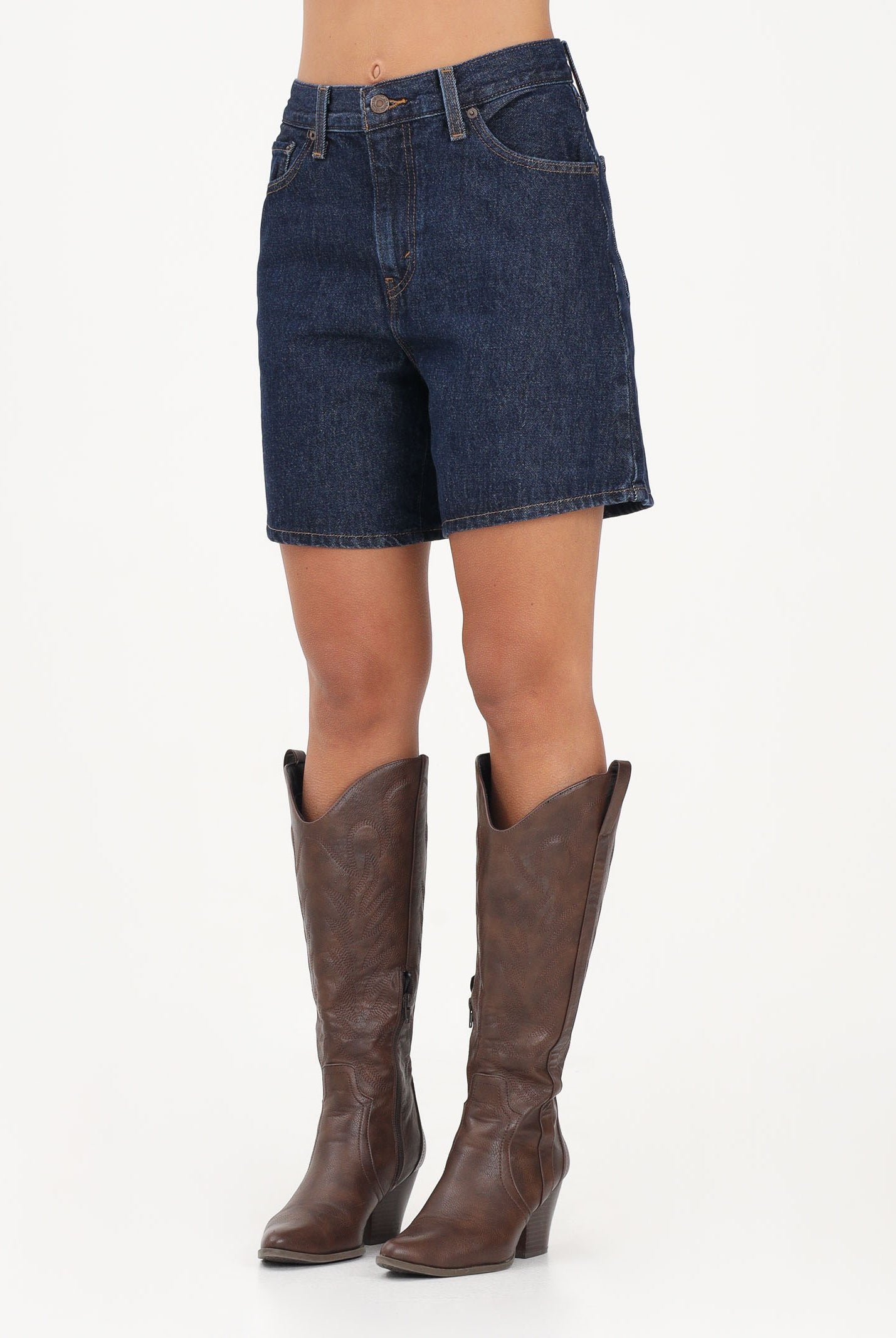 LEVI'S Shorts High Rise Baggy in denim blu da donna A9311-0006 . LEVI'S®