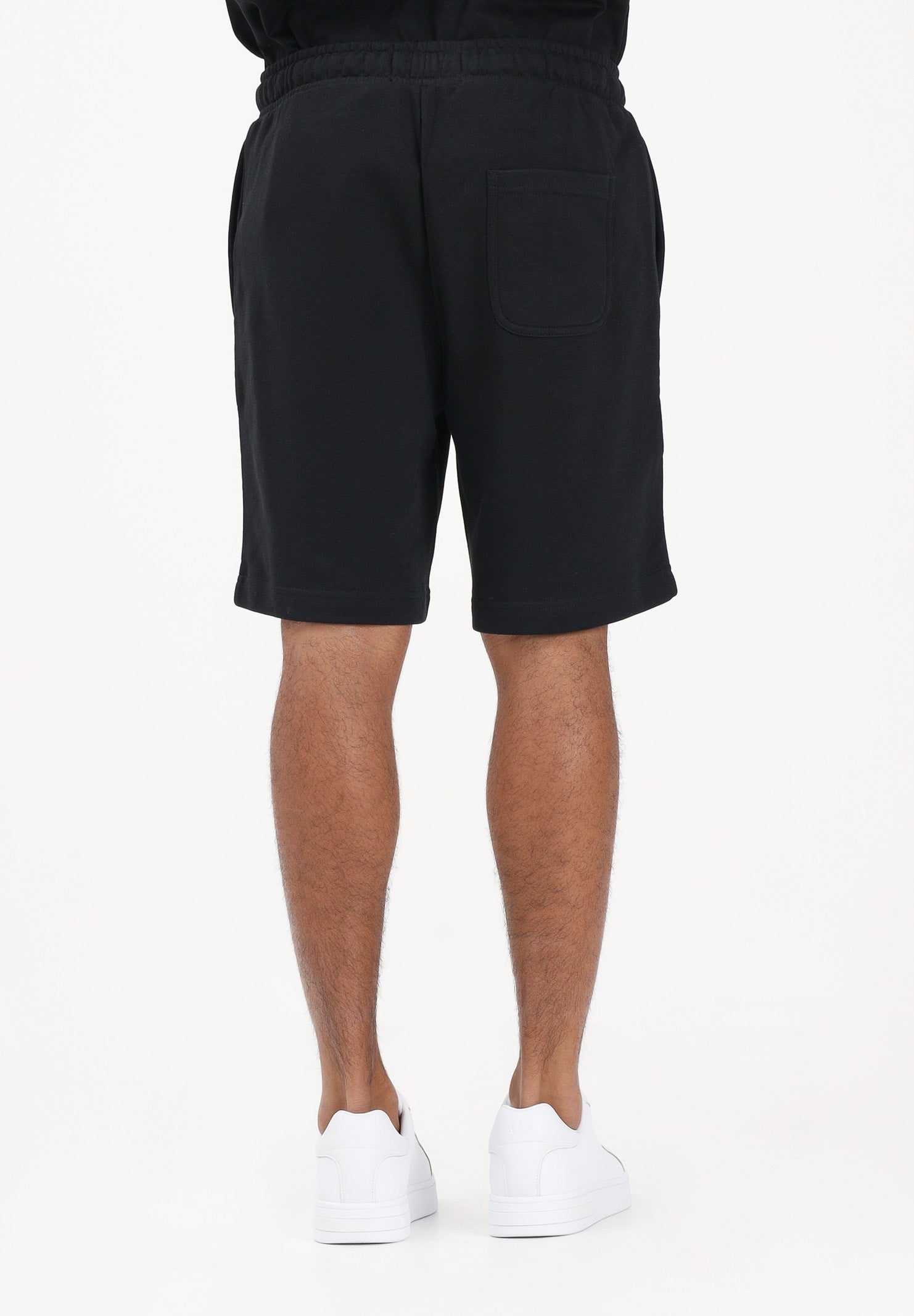 LYLE & SCOTT Shorts sportivo nero da uomo con patch logo golden eagle ML414VOG Z865 LYLE & SCOTT