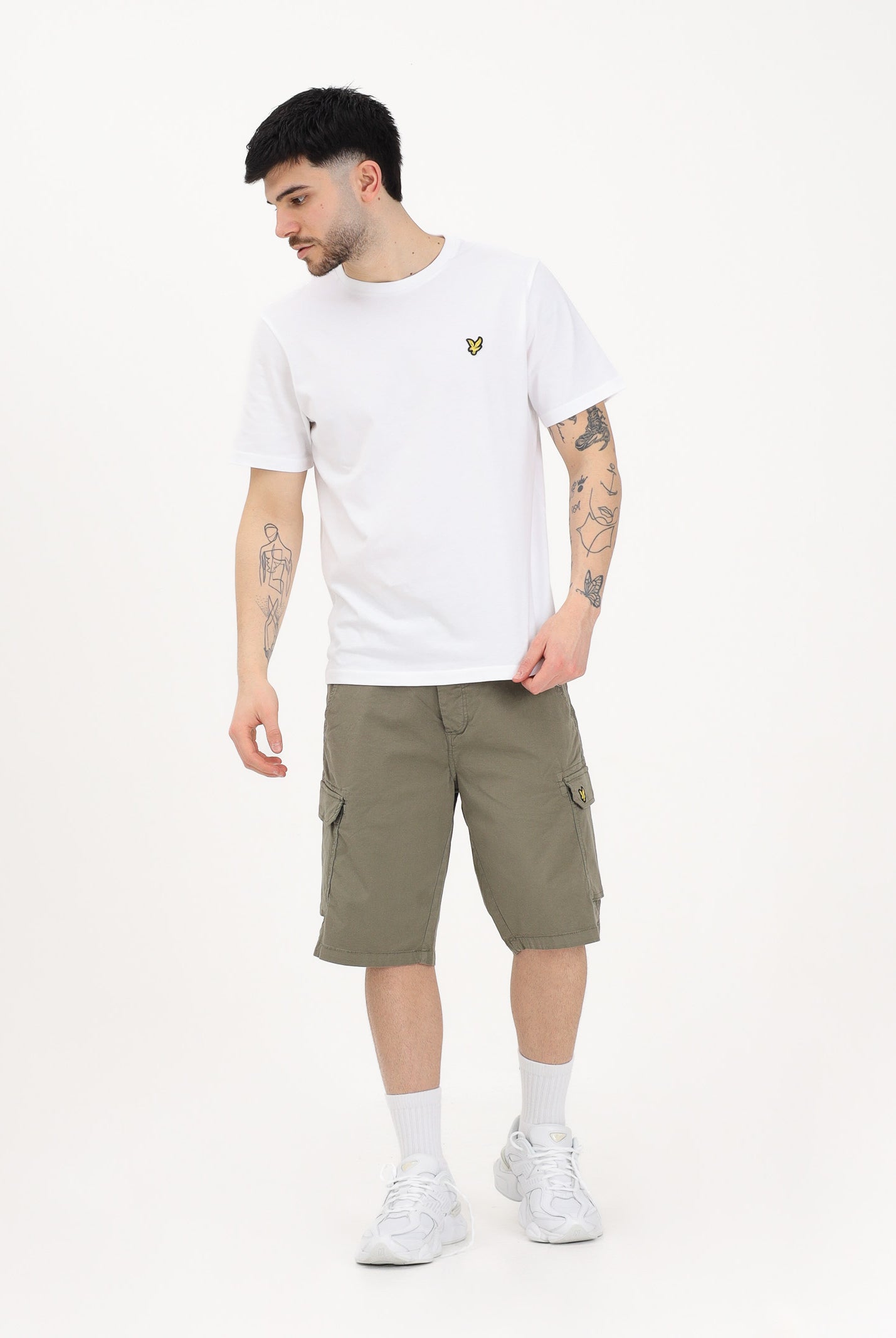 LYLE & SCOTT Shorts cargo verde militare da uomo SH1816ITA 009 LYLE & SCOTT