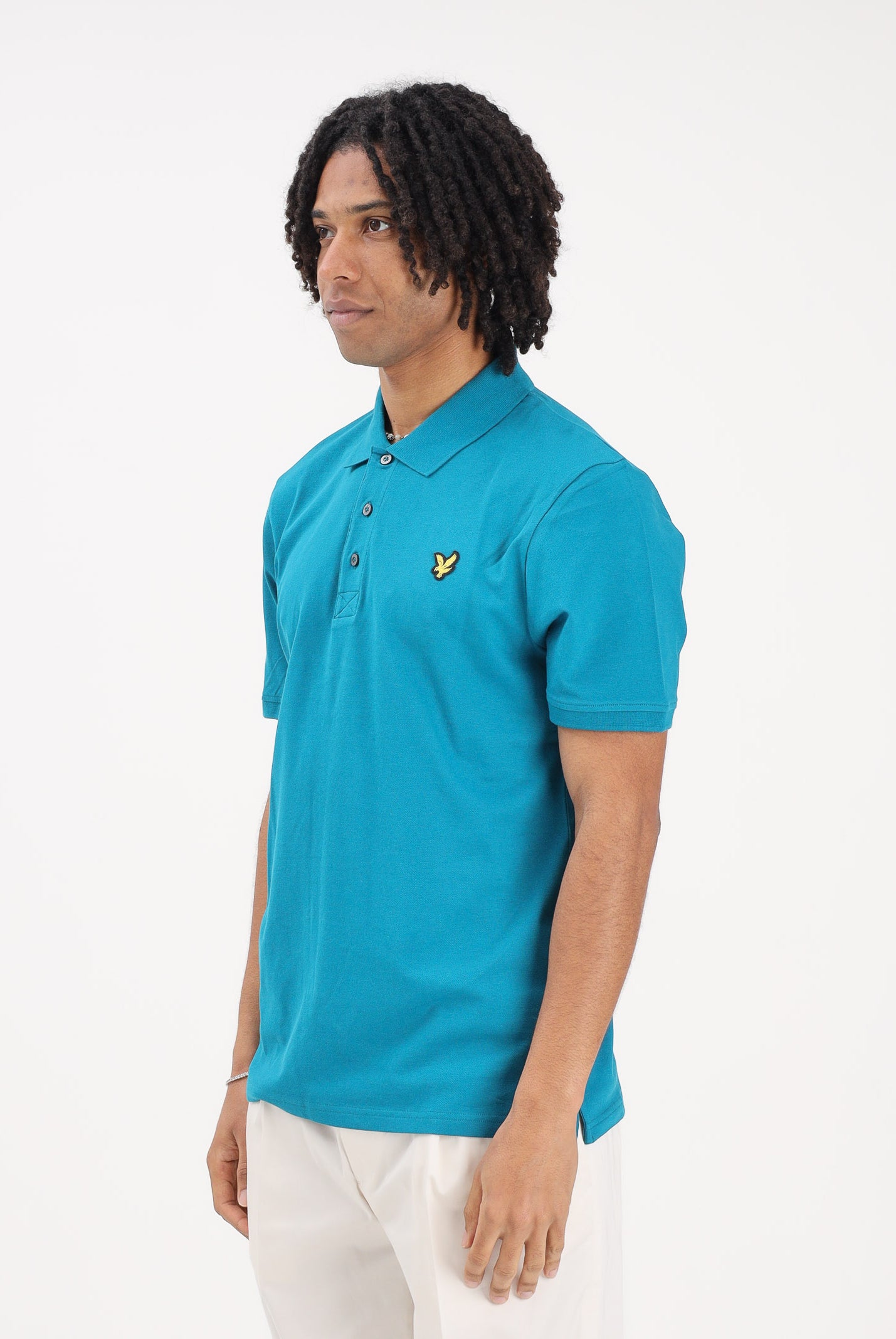 LYLE & SCOTT Polo a manica corta turchese da uomo SP400VOGT Y134 LYLE & SCOTT