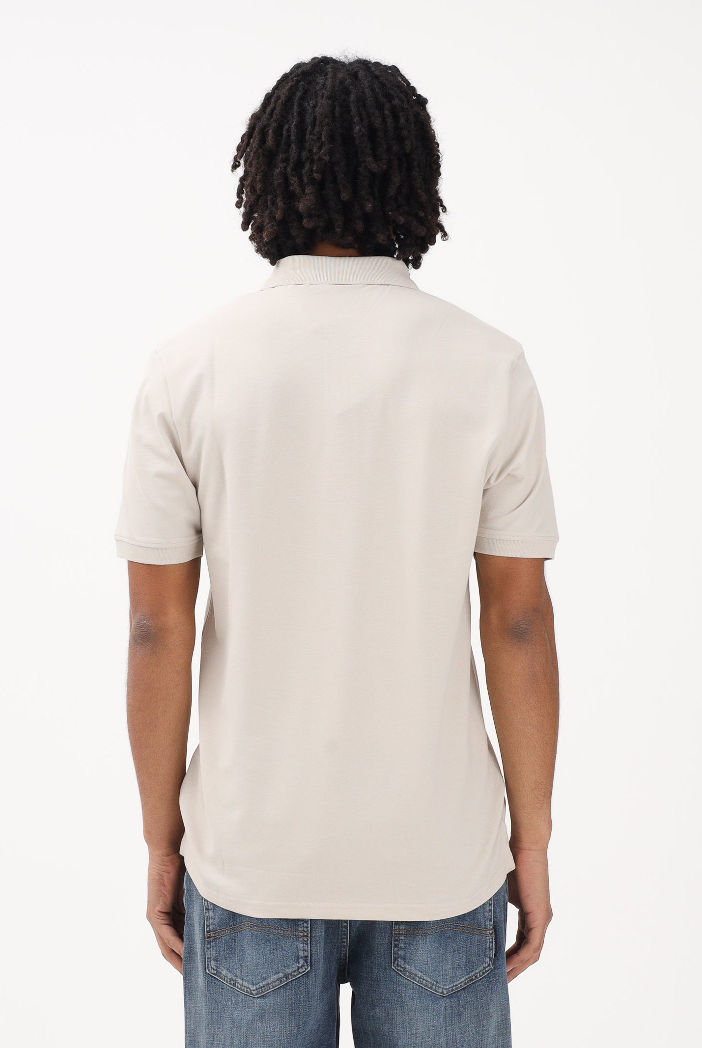 LYLE & SCOTT Polo a manica corta beige da uomo con patch logo golden eagle SP400VOG W870 LYLE & SCOTT