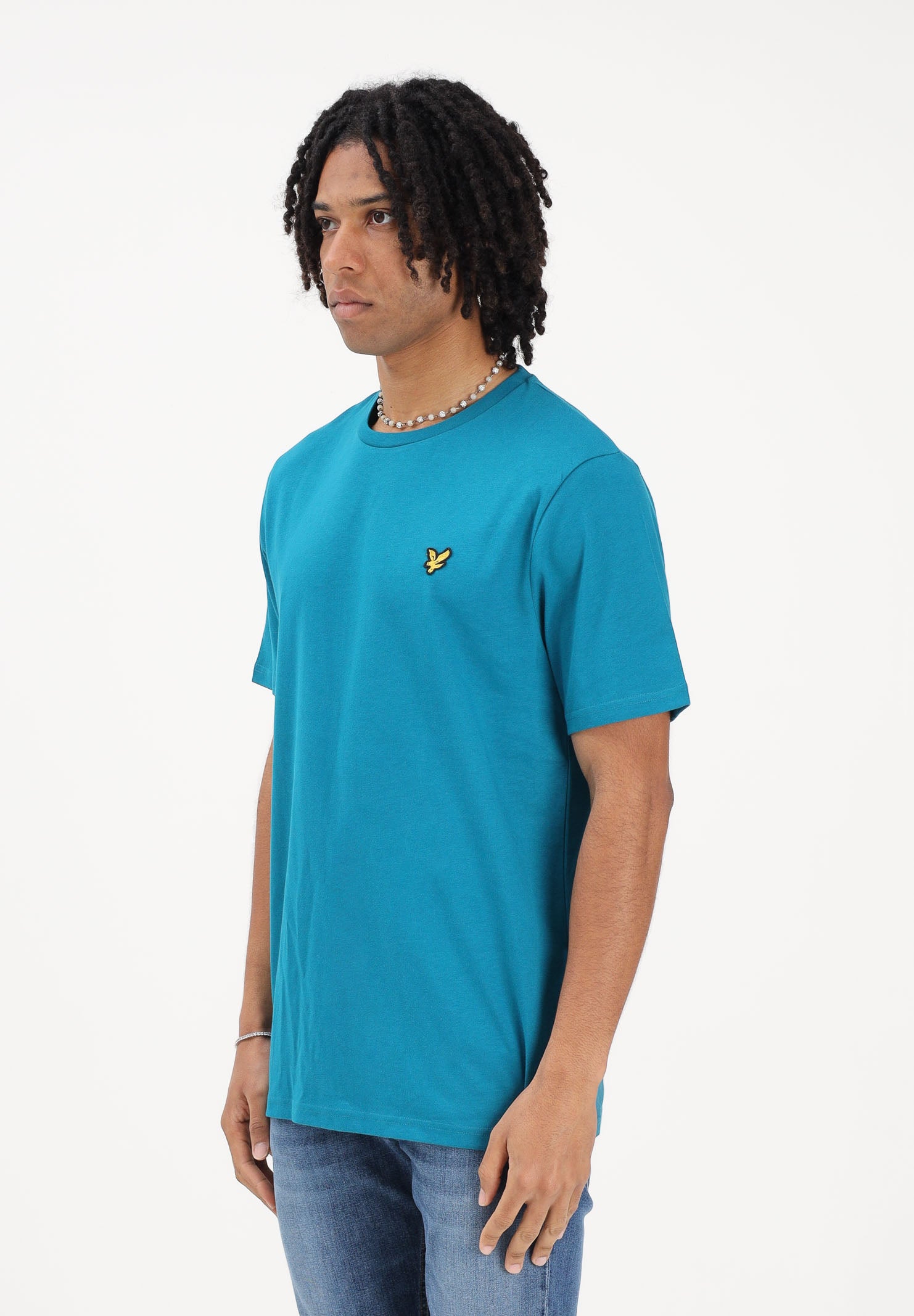 LYLE & SCOTT T-shirt a manica corta turchese da uomo TS400VOGT Y134 LYLE & SCOTT