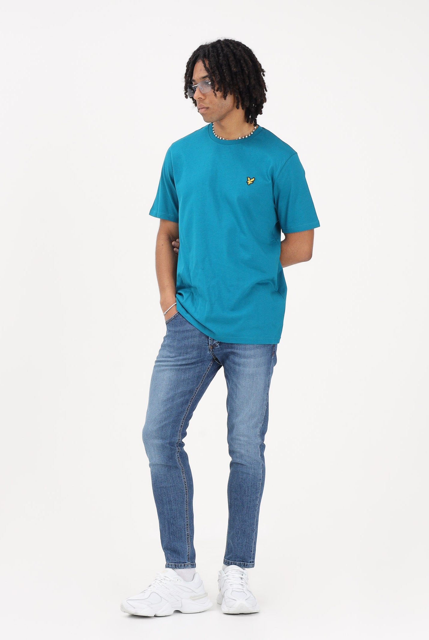 LYLE & SCOTT T-shirt a manica corta turchese da uomo TS400VOGT Y134 LYLE & SCOTT