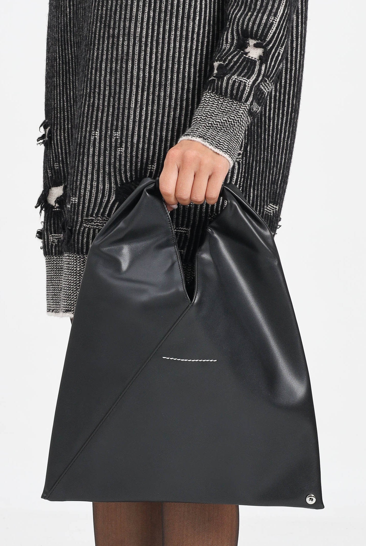 MAISON MARGIELA Borsa a mano Japanese in similpelle nera da donna M60607P4313 T8013 MAISON MARGIELA