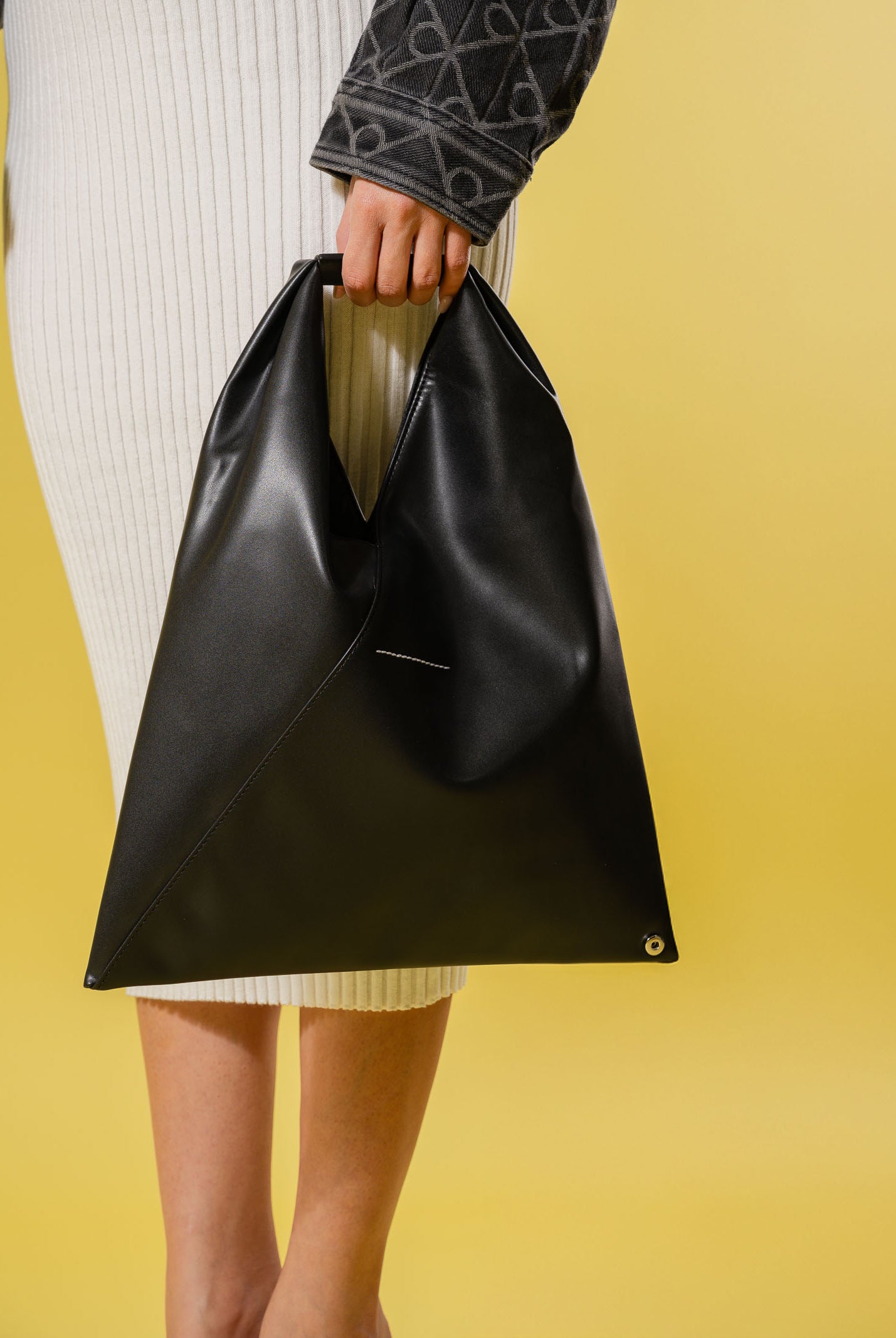 MAISON MARGIELA Borsa a mano Japanese in similpelle nera da donna M60607P4313 T8013 MAISON MARGIELA