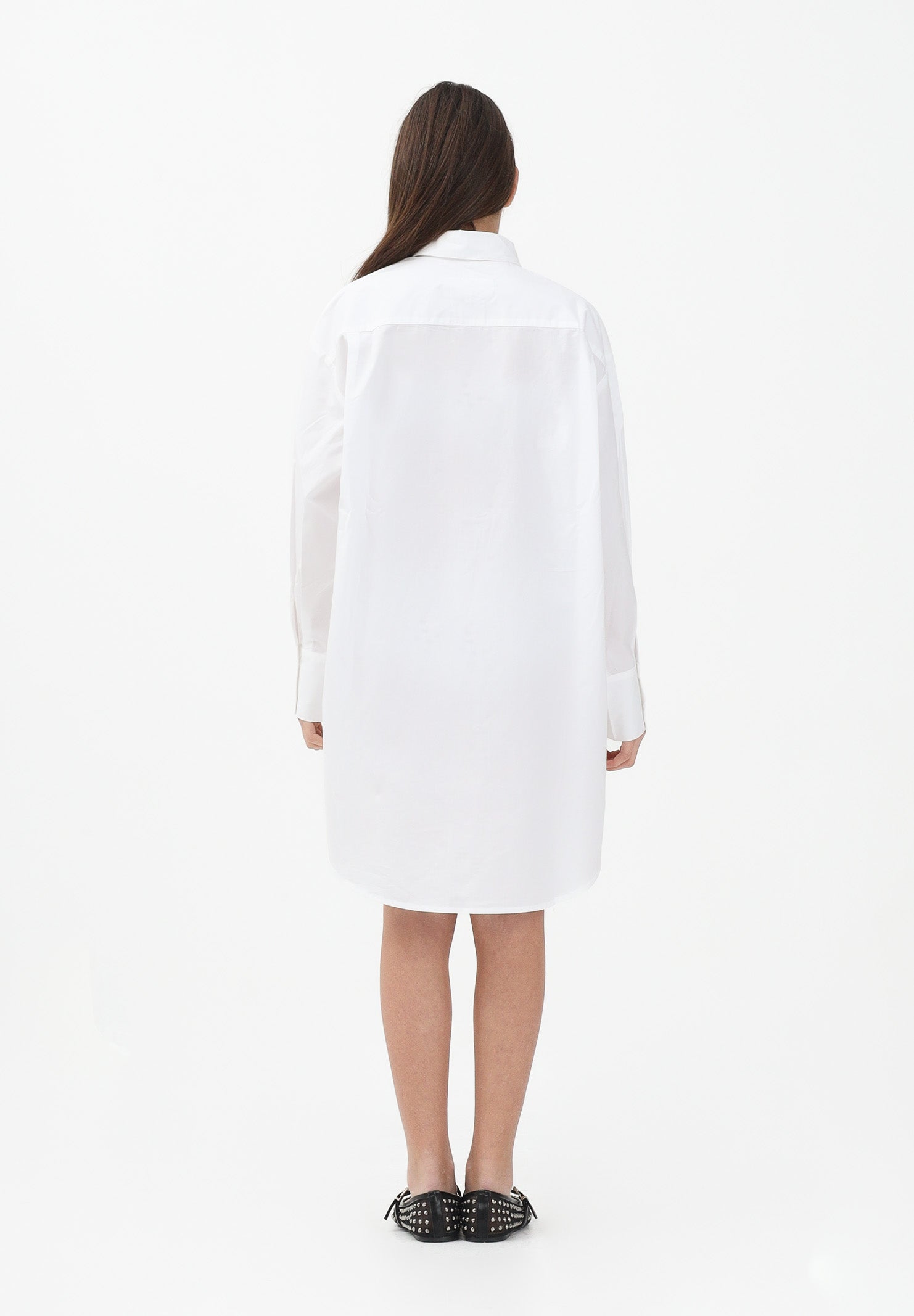 MAISON MARGIELA Abito corto bianco per donna, ragazze e bambine con logo e maxi stampa numerica M60943MM014 M6100 MAISON MARGIELA