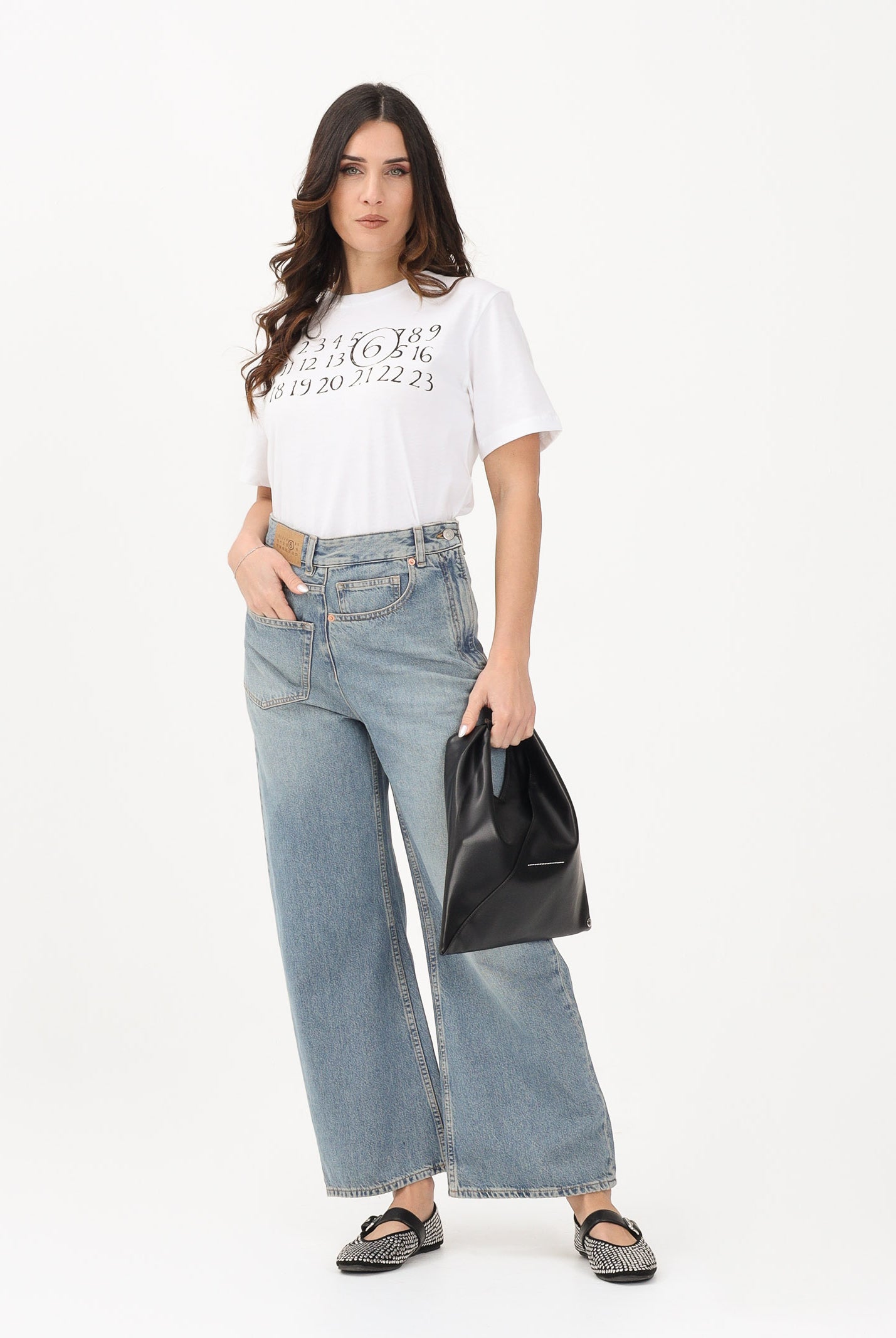 MAISON MARGIELA Jeans in denim chiaro per donna, ragazzi e bambini con chiusura laterale M60969MM06V M601 MAISON MARGIELA