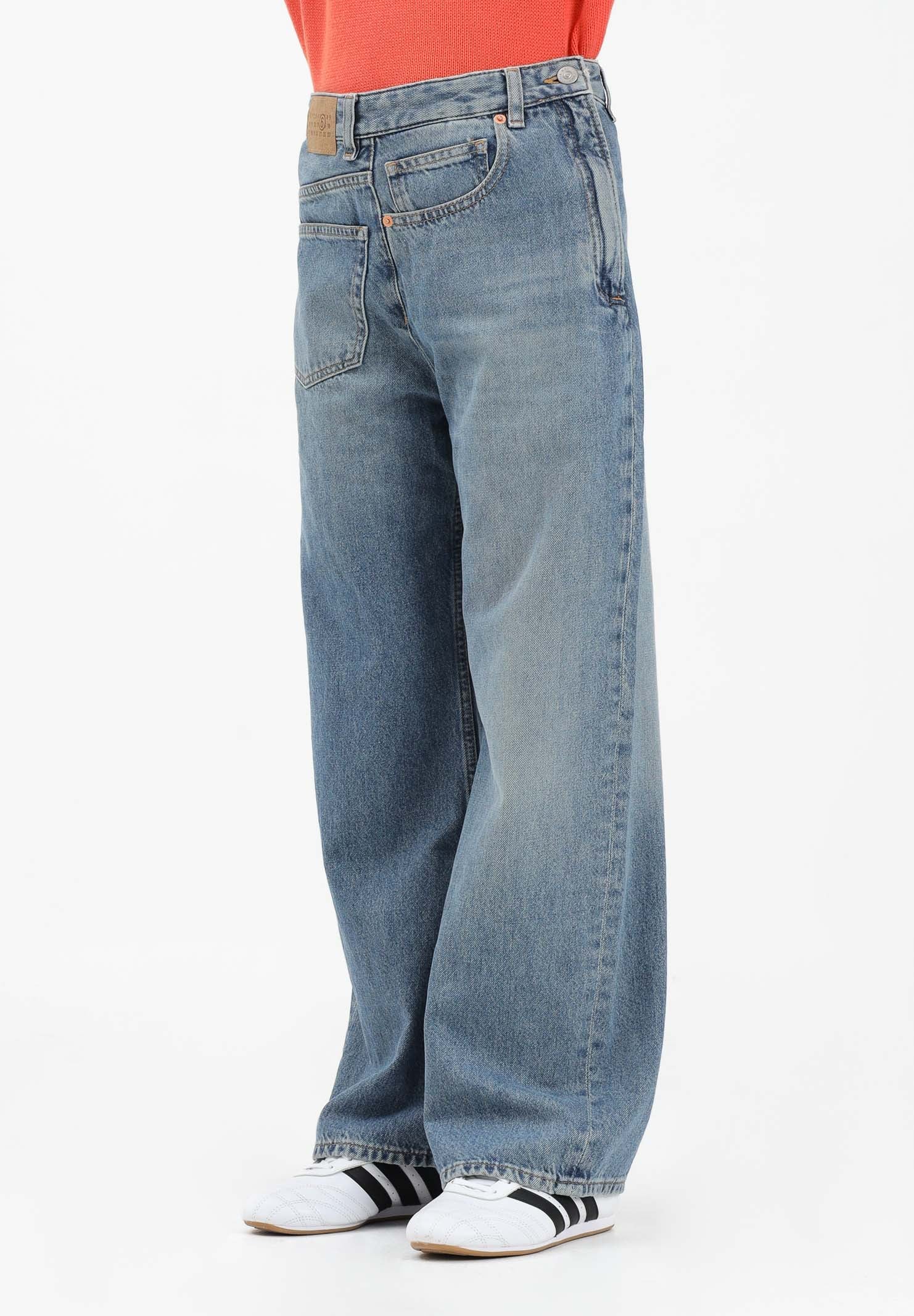 MAISON MARGIELA Jeans in denim chiaro per donna, ragazzi e bambini con chiusura laterale M60969MM06V M601 MAISON MARGIELA