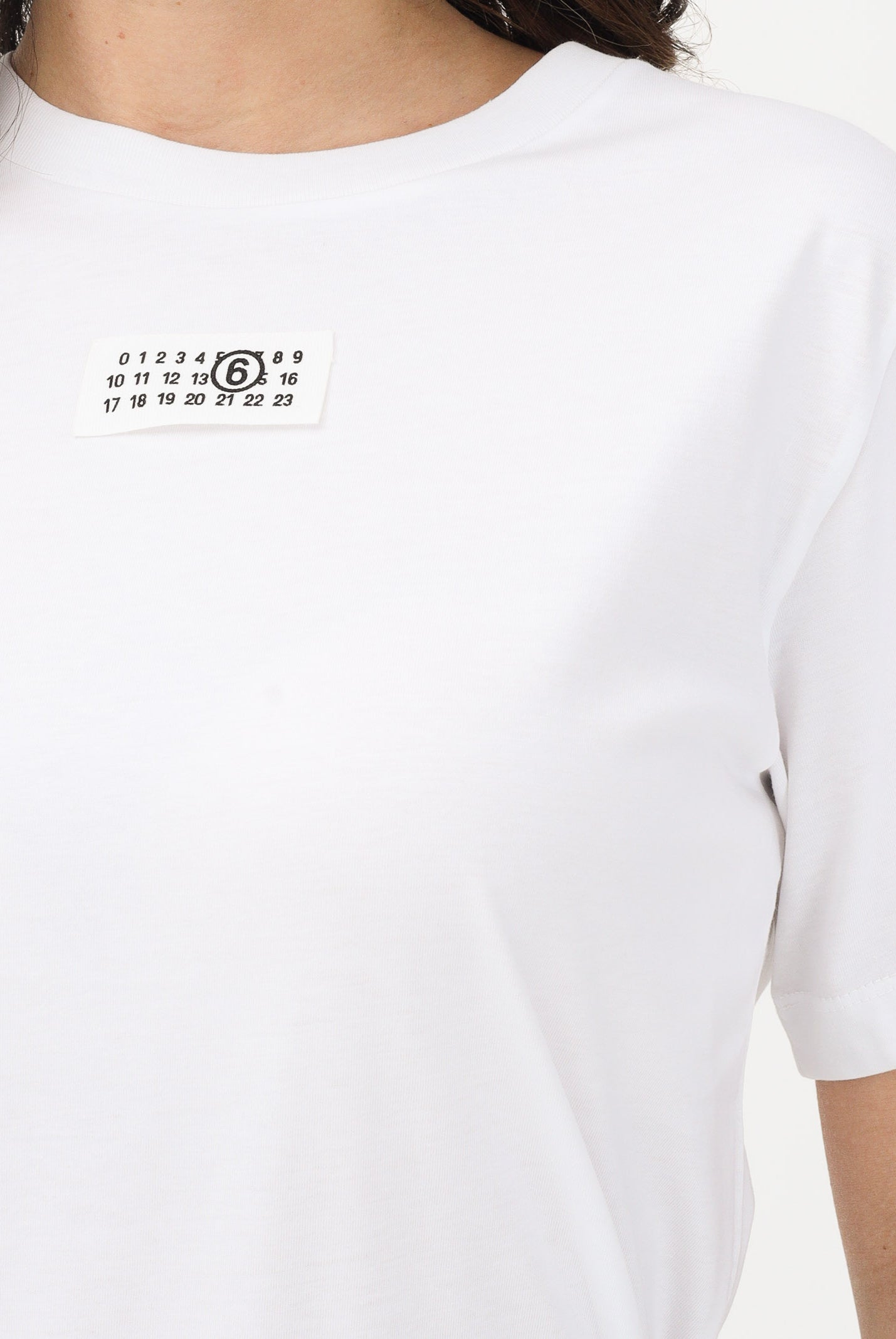 MAISON MARGIELA T-shirt a manica corta bianca per donna, ragazzi e bambini con logo M61022MM04I M6100 MAISON MARGIELA