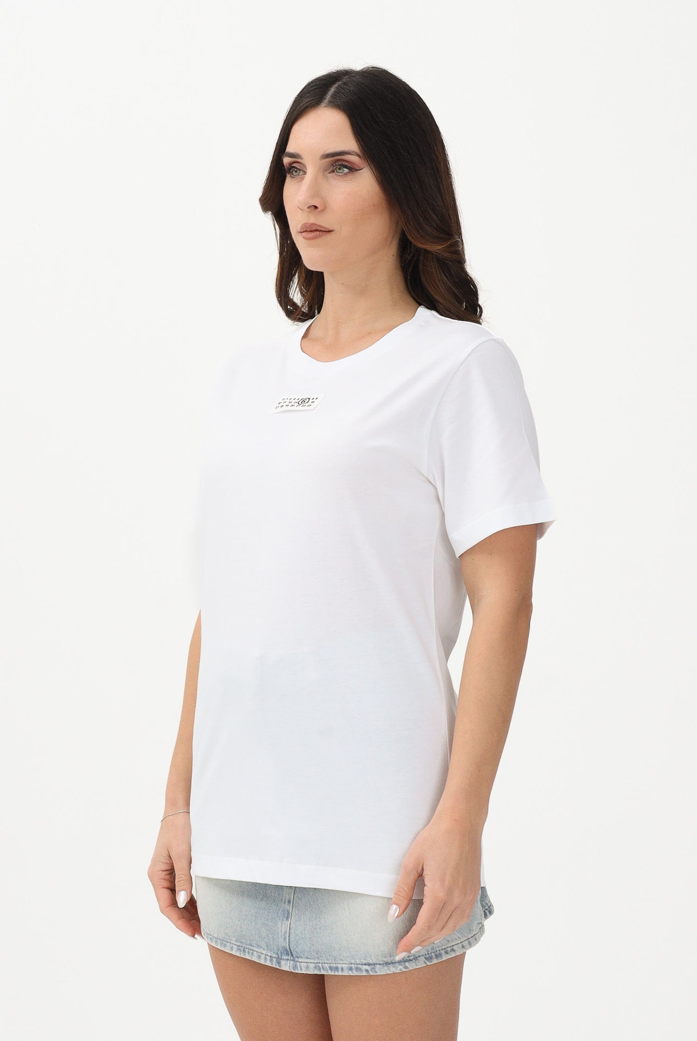 MAISON MARGIELA T-shirt a manica corta bianca per donna, ragazzi e bambini con logo M61022MM04I M6100 MAISON MARGIELA
