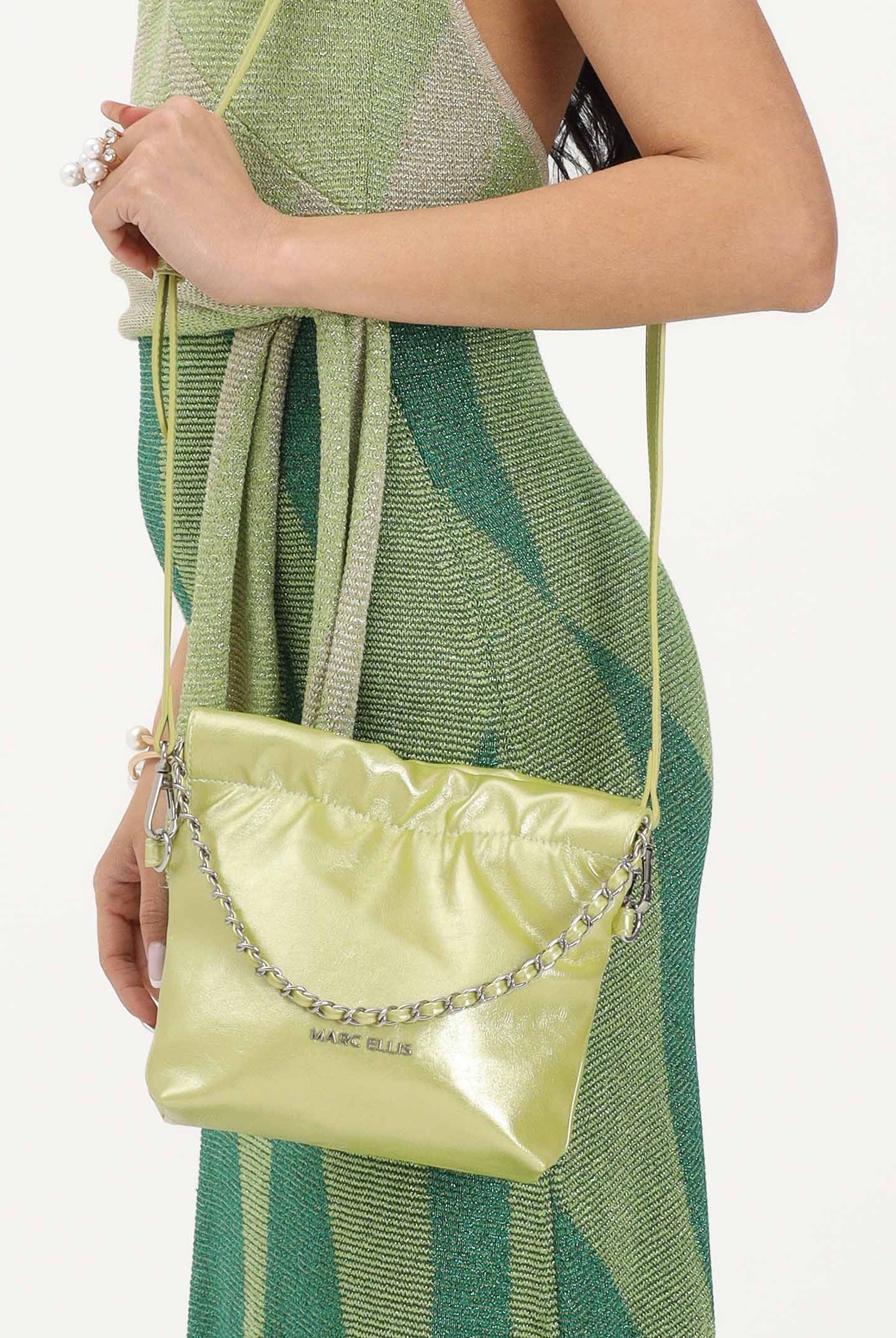 MARC ELLIS Borsa a spalla Ava Pearl verde da donna AVA-PEARL SOGR MARC ELLIS