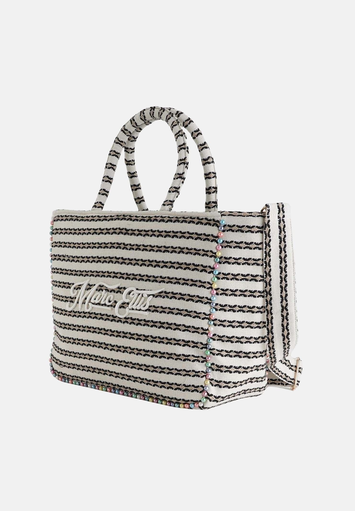 MARC ELLIS Borsa mare Buby L Indy26 panna e nera da donna BUBY-L-INDY26 01 MARC ELLIS