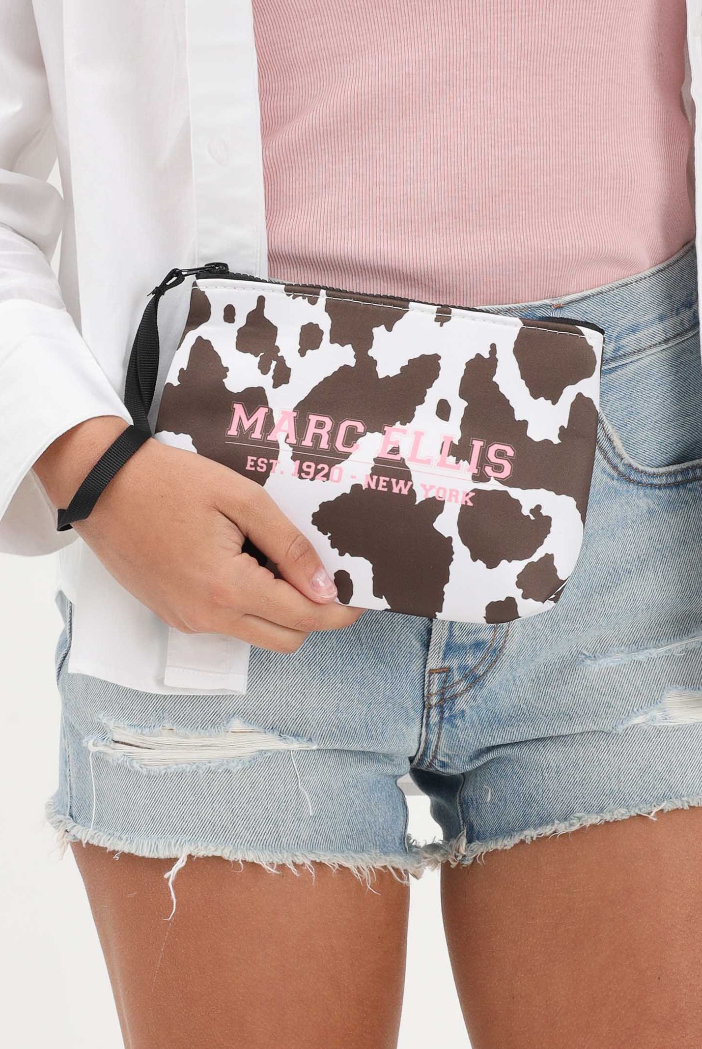 MARC ELLIS Pochette BUBY-P-COWBOY marrone e bianca da donna BUBY-P-COWBOY MO MARC ELLIS