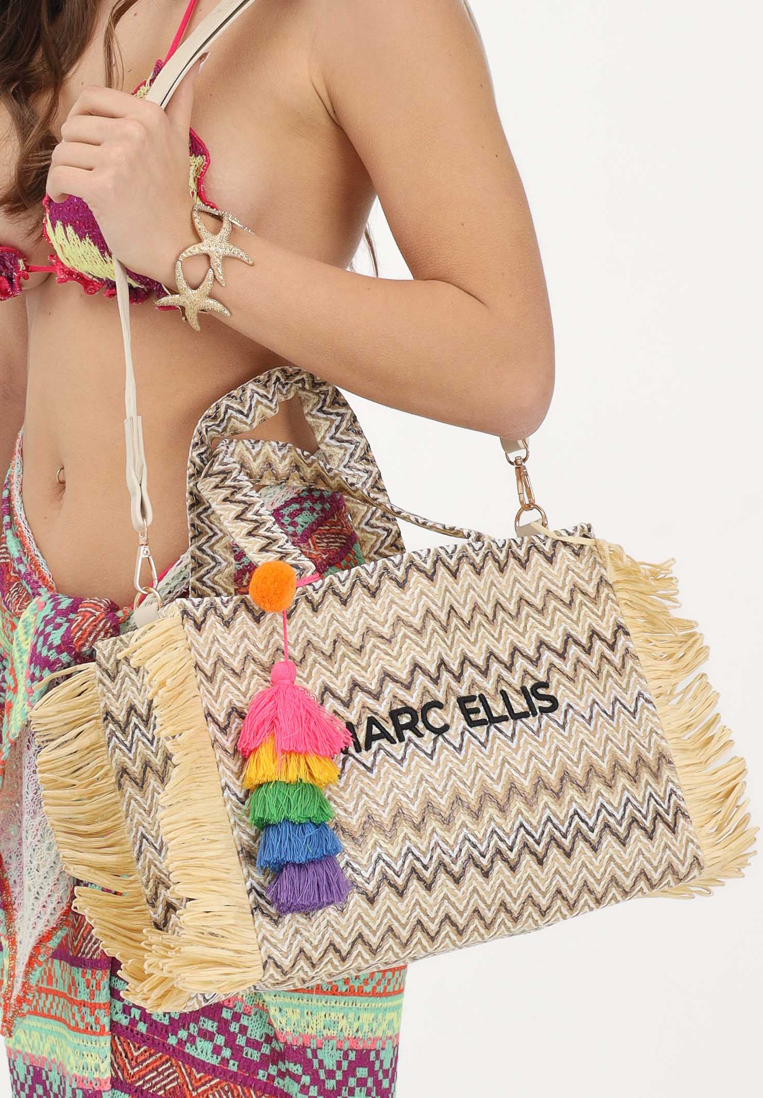MARC ELLIS Borsa Buby S Claire M beige da donna con motivo zig-zag BUBY-S-CLAIRE-M MUNA MARC ELLIS