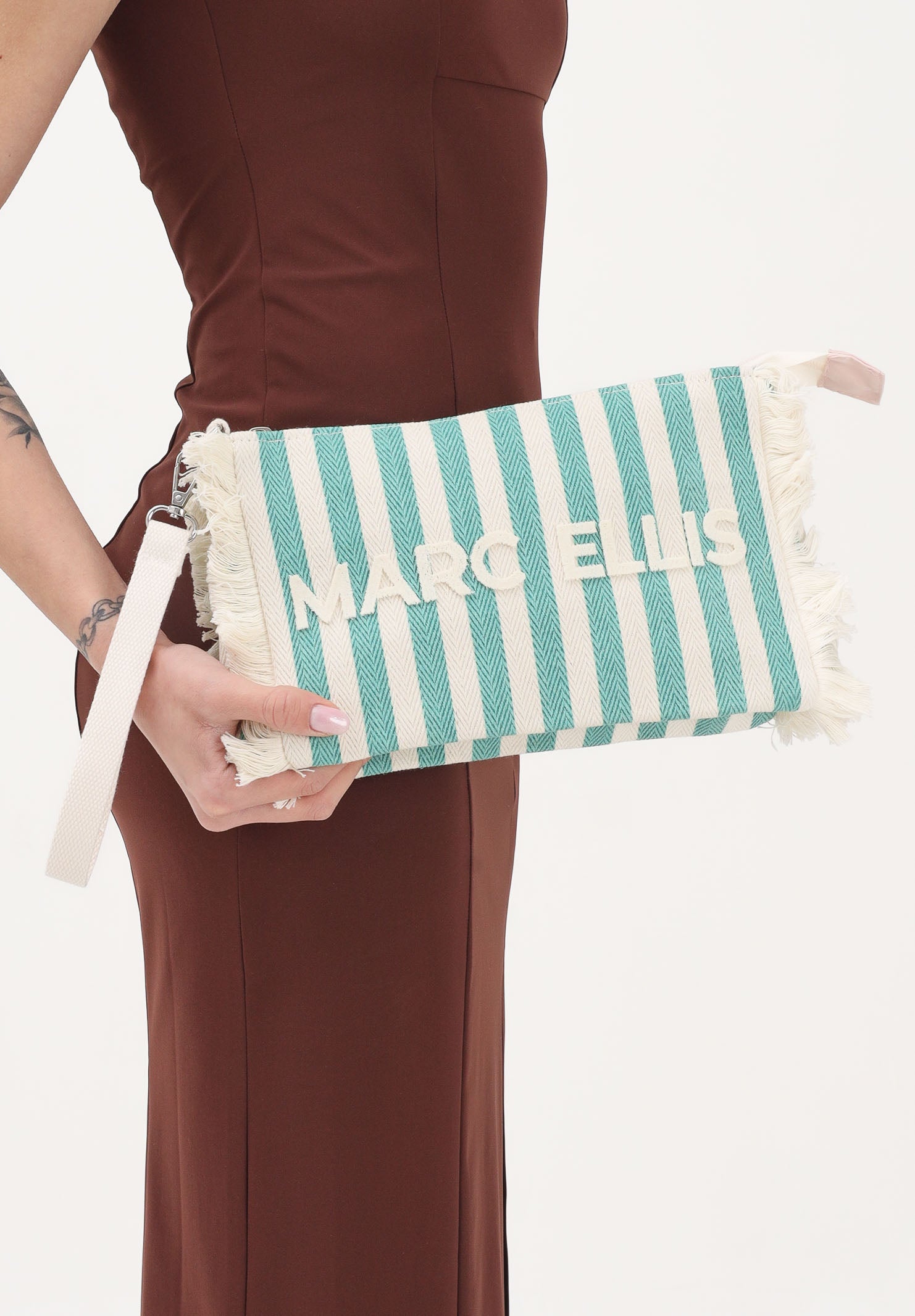 MARC ELLIS Pochette Buby S Joan C panna e verde da donna BUBY-S-JOAN-C SOGR MARC ELLIS