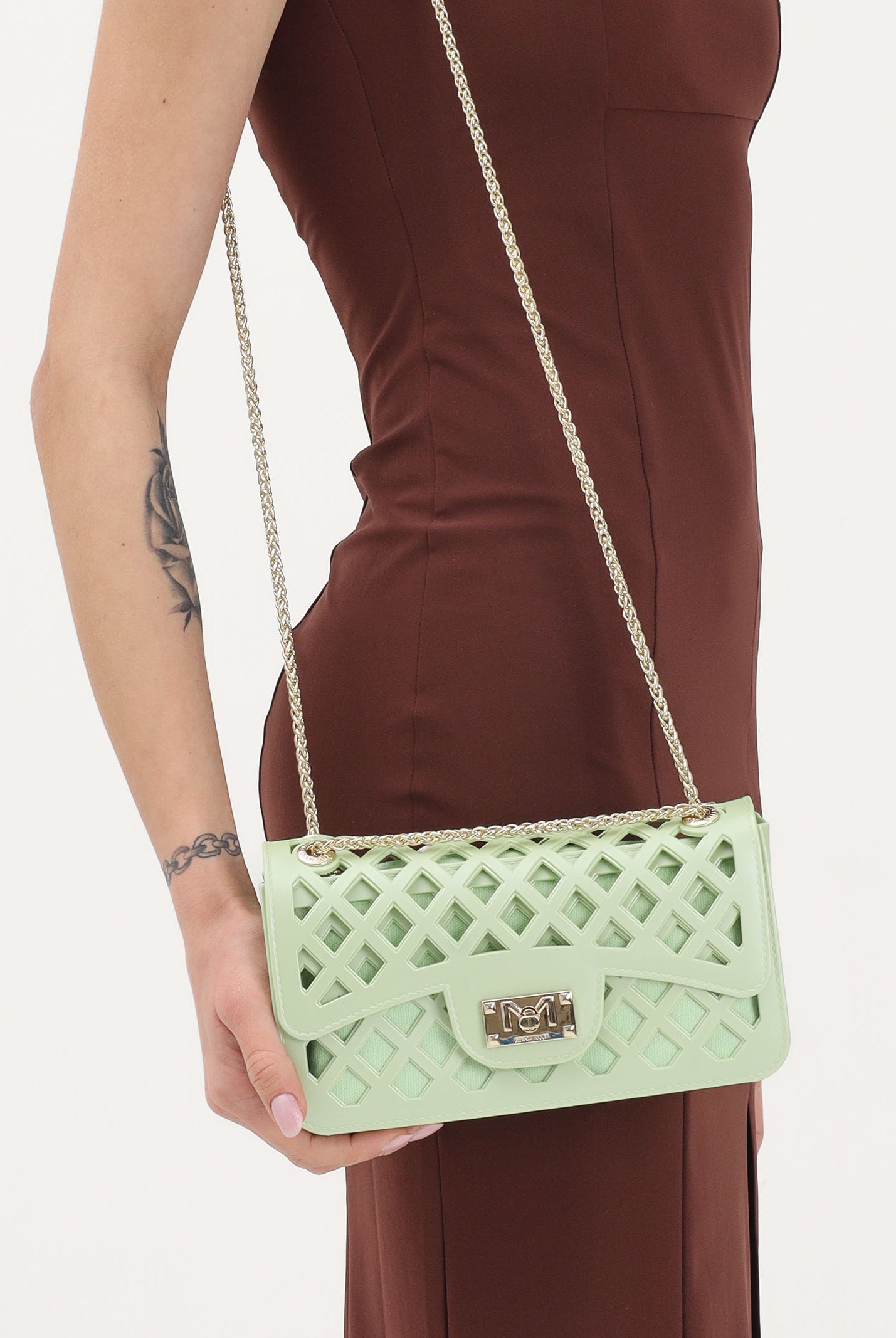MARC ELLIS Borsa a tracolla FLAT-BASKET verde menta da donna FLAT-BASKET SOGRLIGO MARC ELLIS