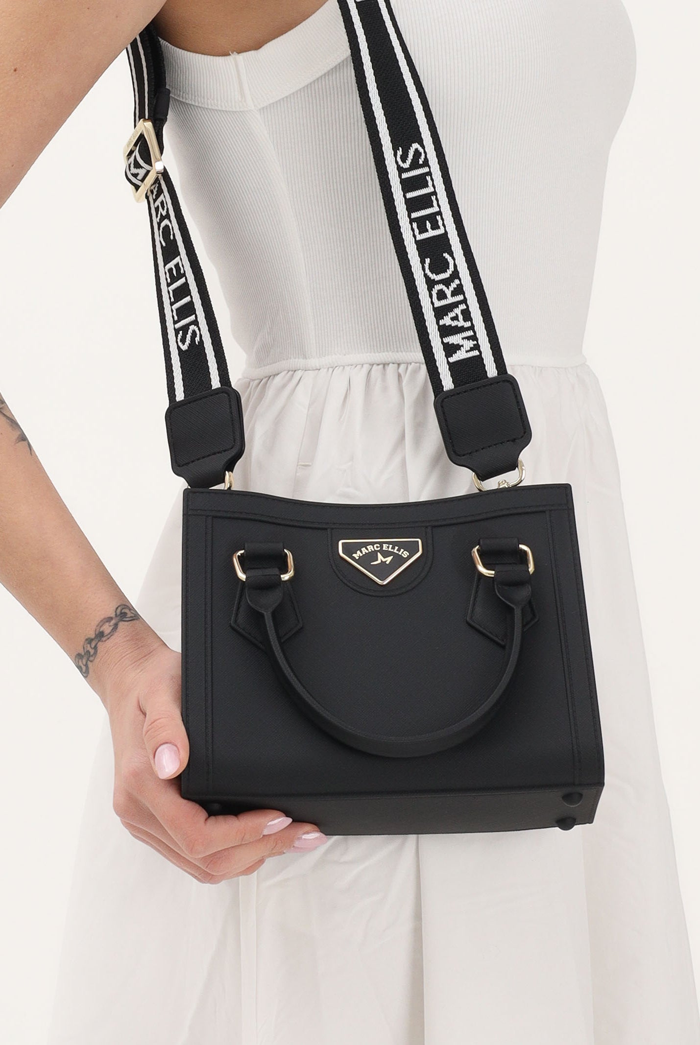 MARC ELLIS Borsa a mano FLAT-LIVELY-S nera da donna FLAT-LIVELY-S26 BLLIGO MARC ELLIS