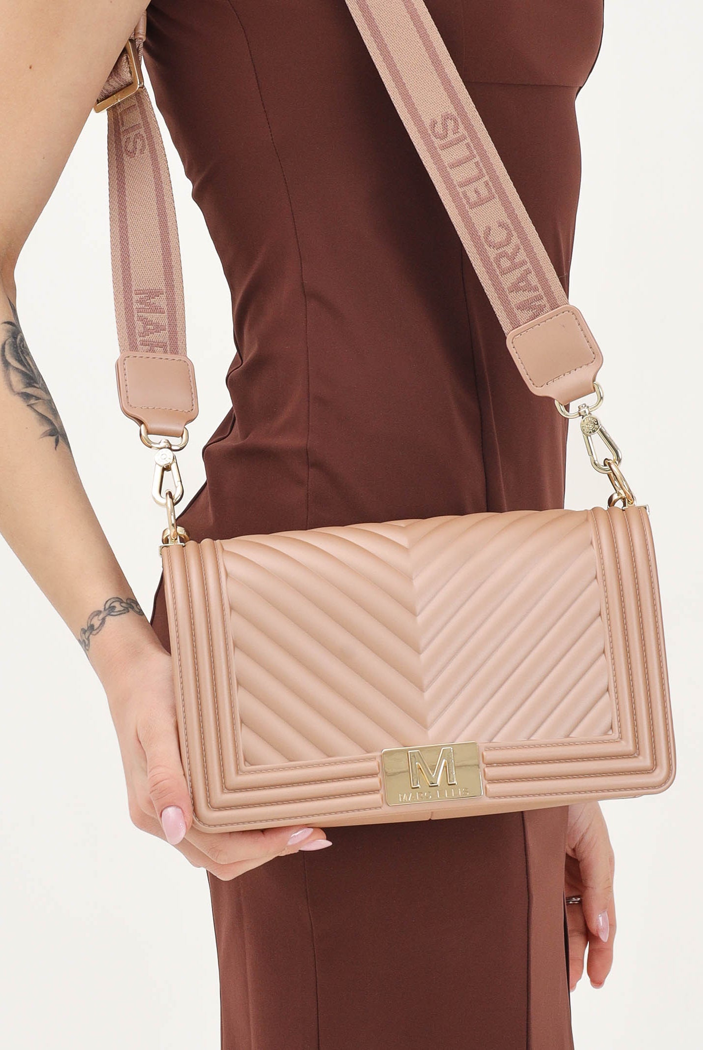 MARC ELLIS Borsa a tracolla Flat M 26 beige da donna FLAT-M-26 MOMOLIGO MARC ELLIS