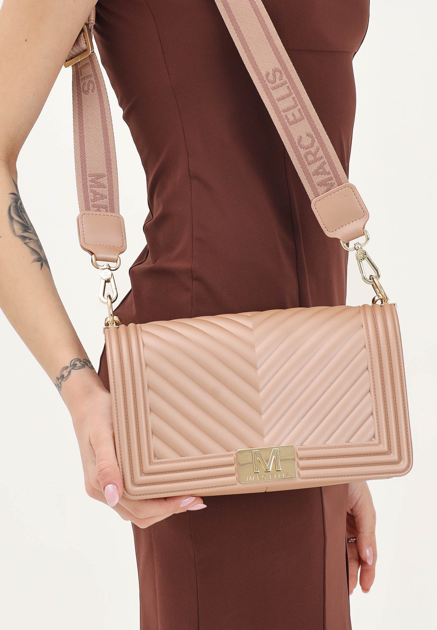 MARC ELLIS Borsa a tracolla Flat M 26 beige da donna FLAT-M-26 MOMOLIGO MARC ELLIS