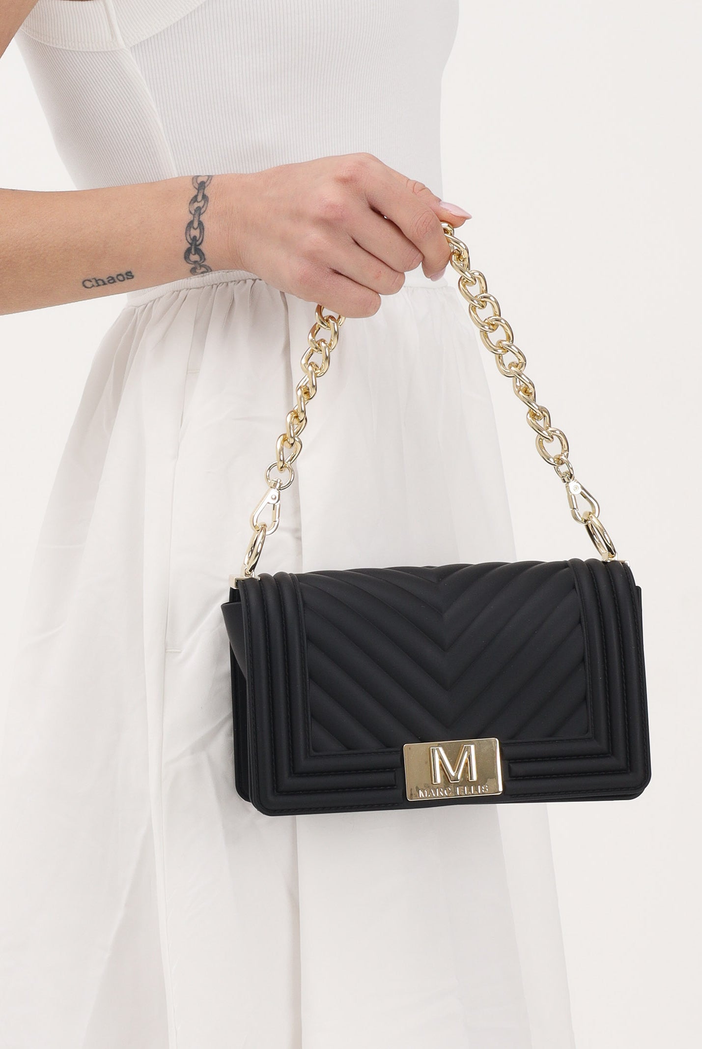 MARC ELLIS Borsa a tracolla Flat S 26 nera da donna FLAT-S26 BLLIGO MARC ELLIS