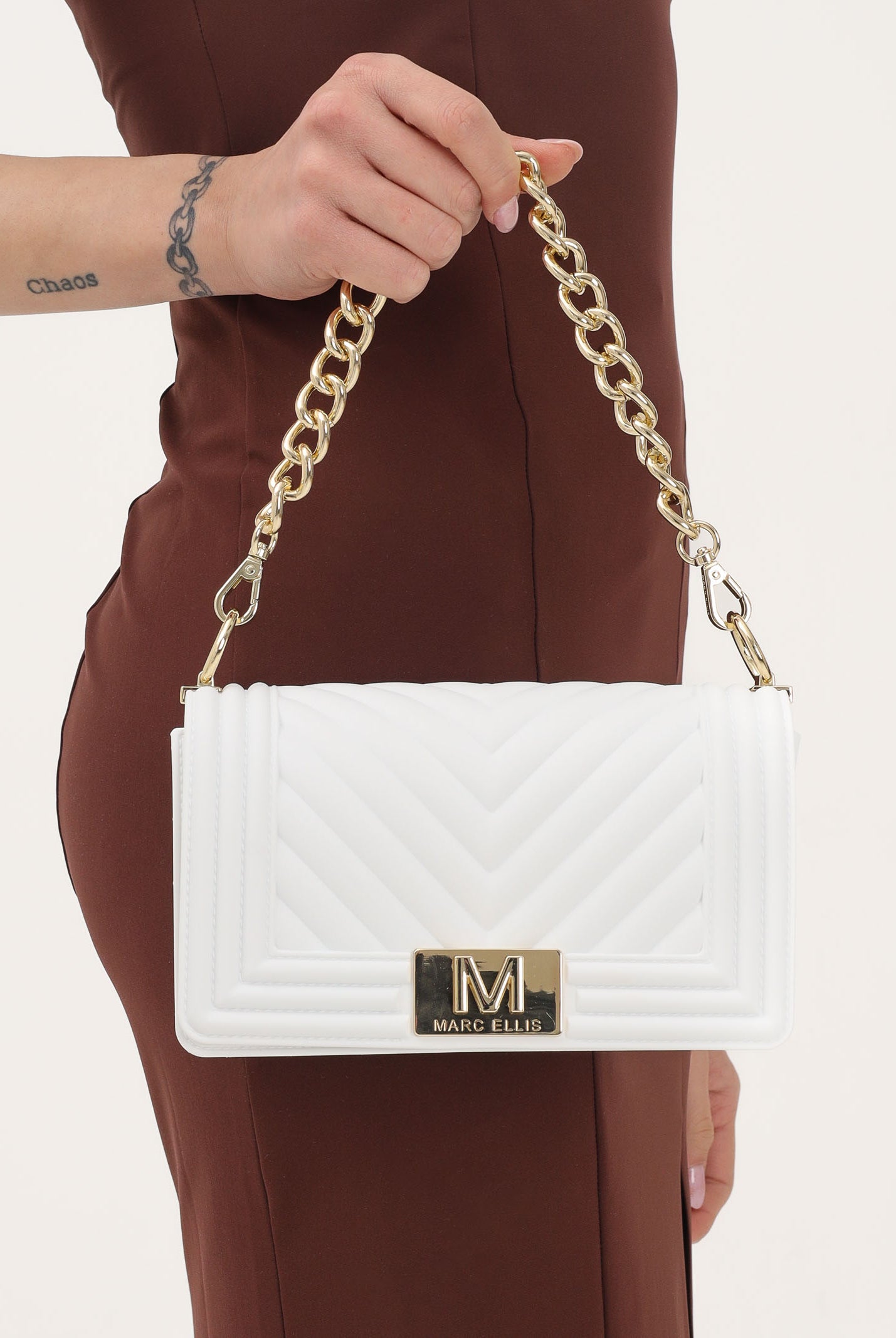 MARC ELLIS Borsa a tracolla Flat S 26 bianca da donna FLAT-S26 MILIGO MARC ELLIS