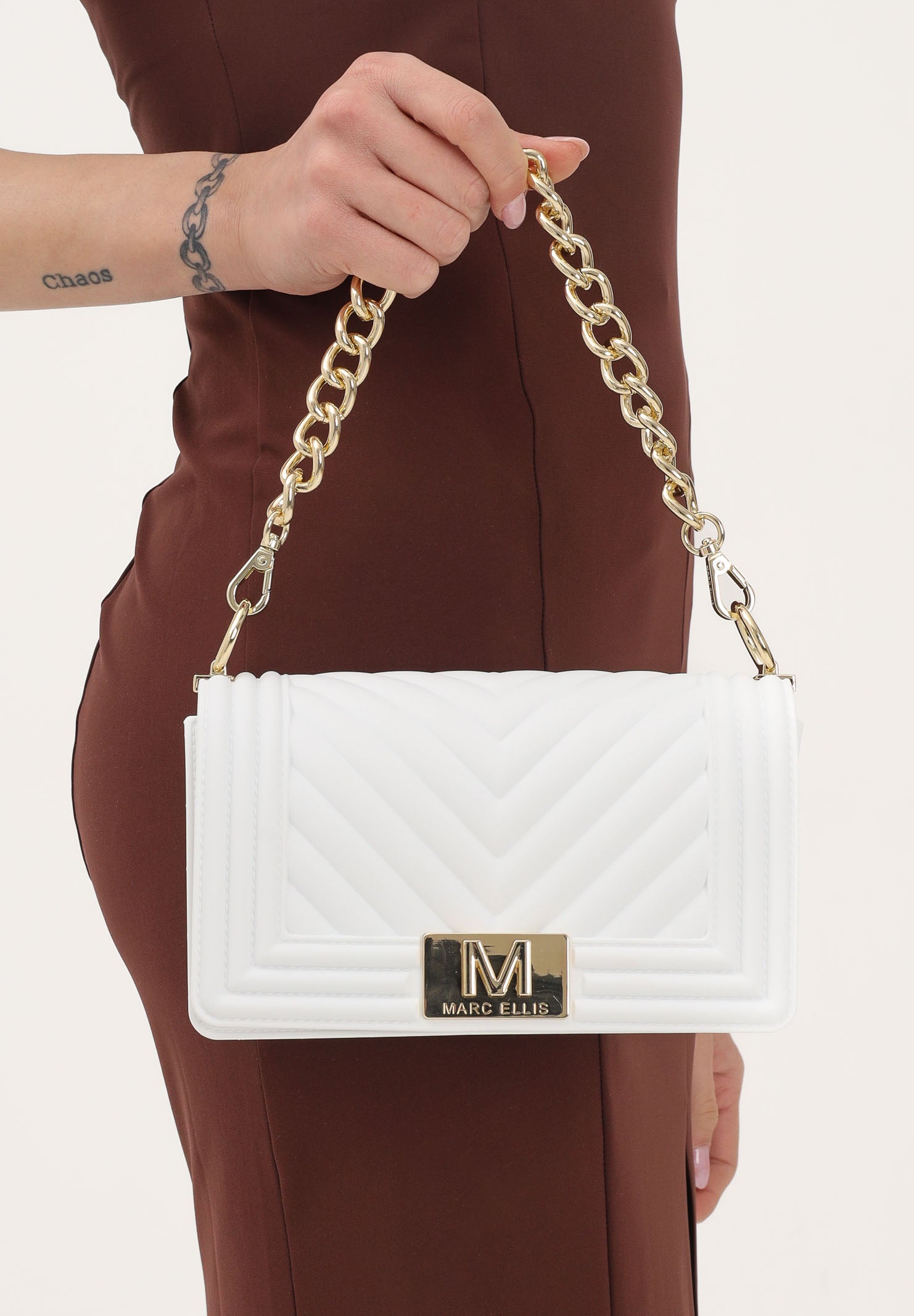 MARC ELLIS Borsa a tracolla Flat S 26 bianca da donna FLAT-S26 MILIGO MARC ELLIS