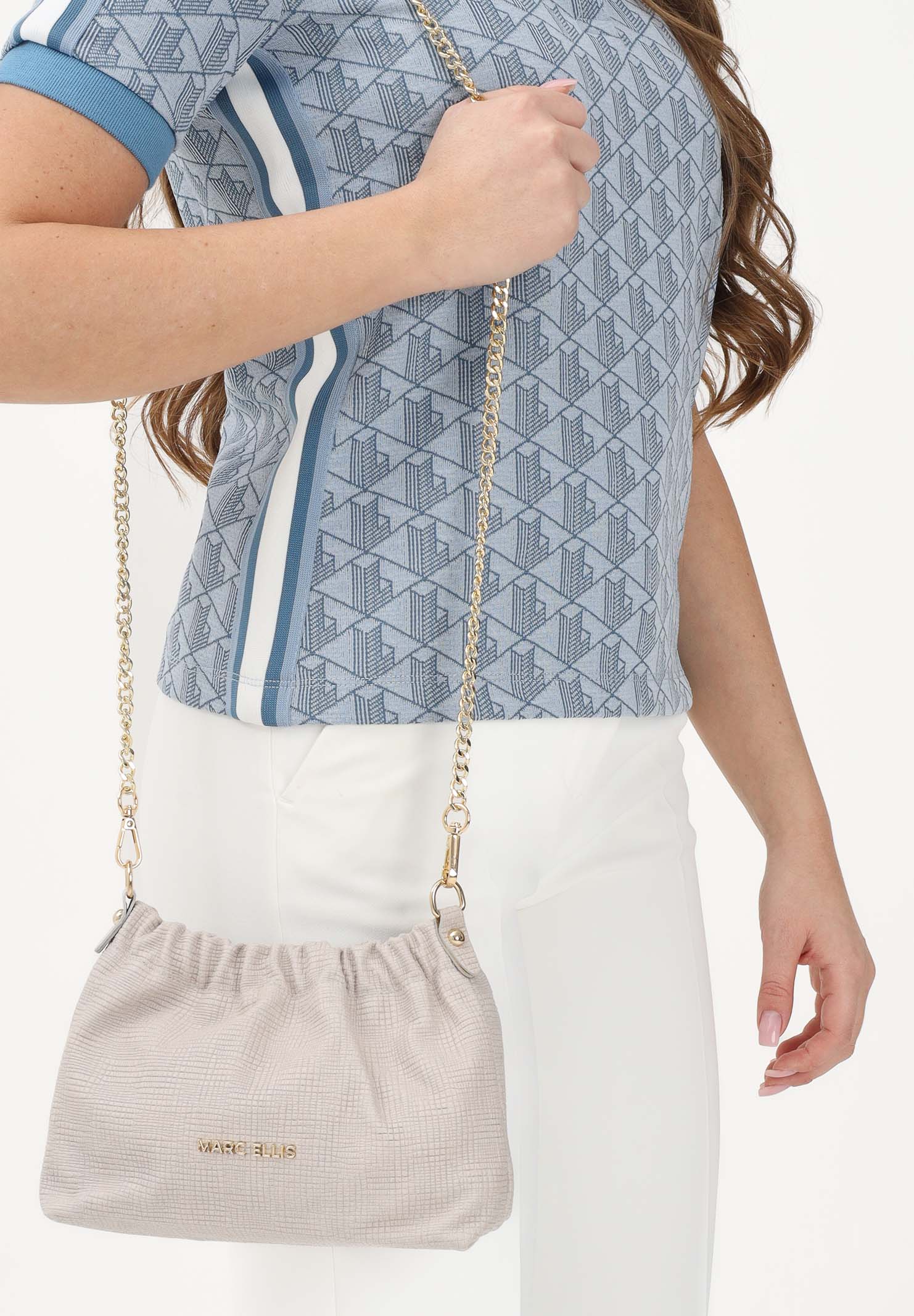 MARC ELLIS Borsa a tracolla Helena Suede panna da donna HELENA-SUEDE-RF OFBLGO MARC ELLIS