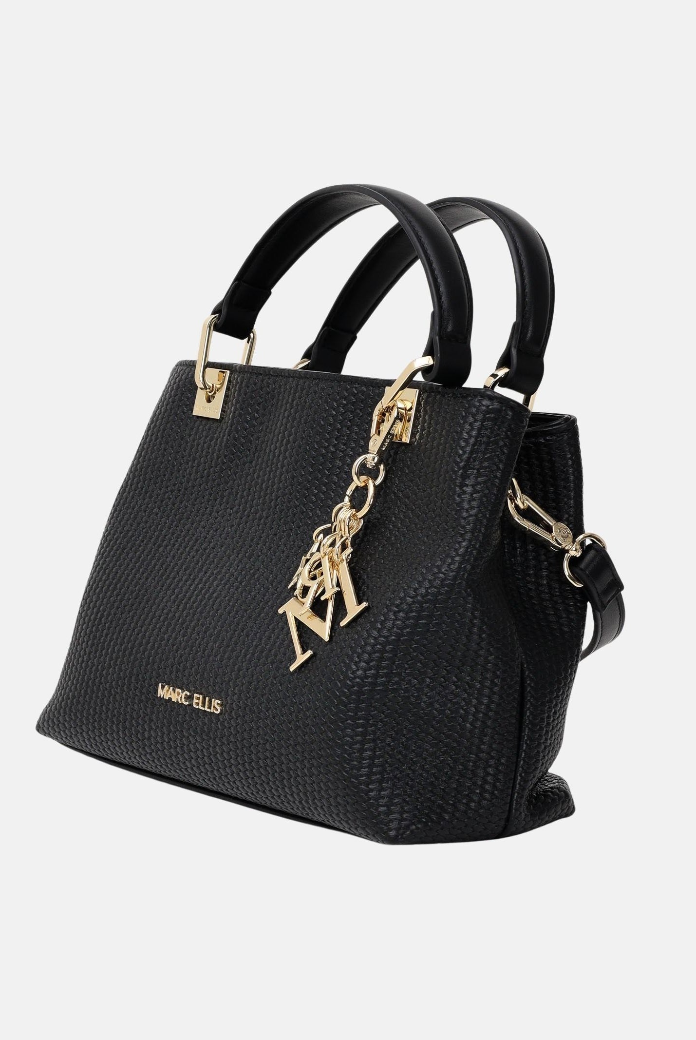 MARC ELLIS Borsa a mano Krissy M Straw nera da donna KRISSY-M-STRAW BL MARC ELLIS