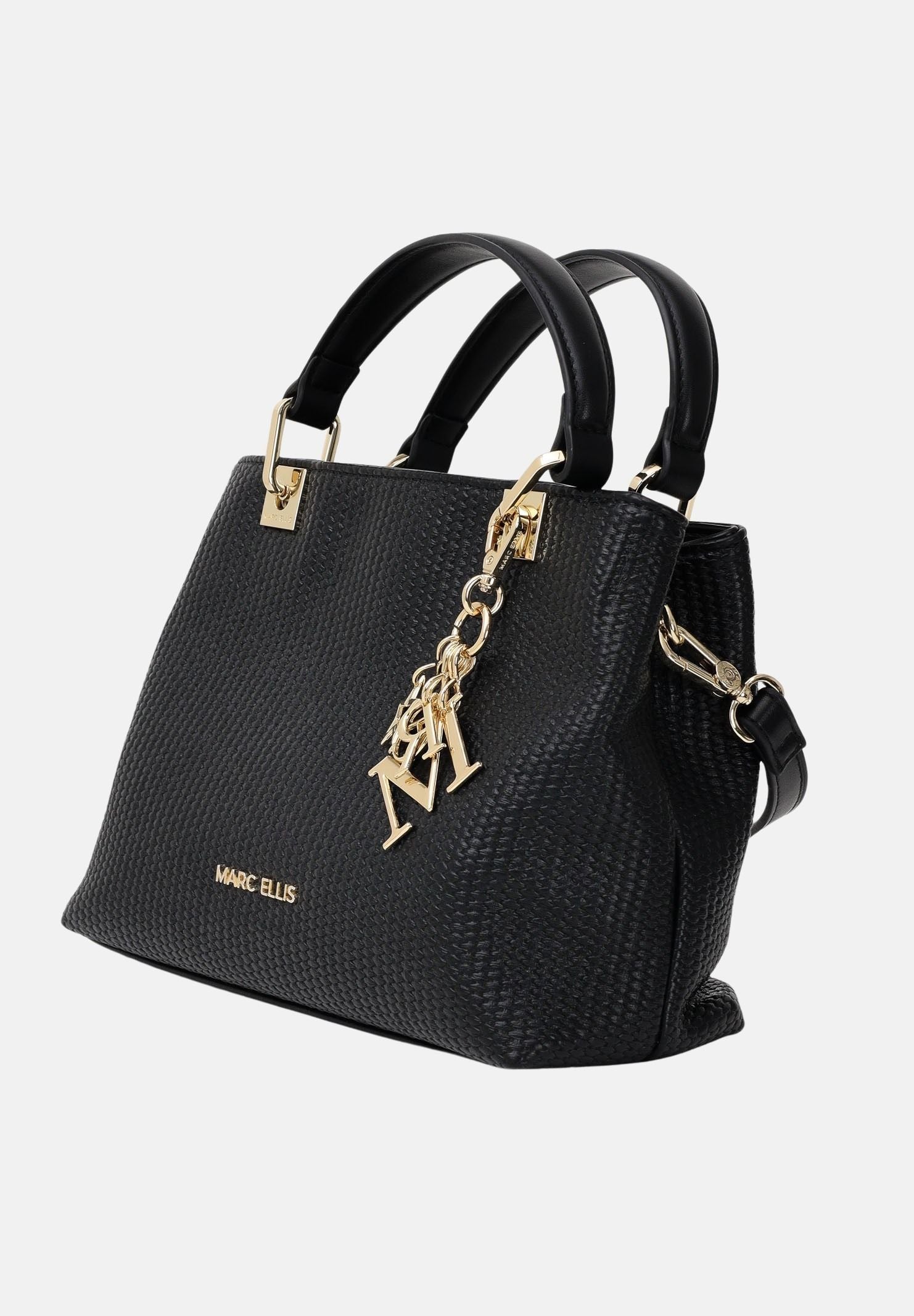 MARC ELLIS Borsa a mano Krissy M Straw nera da donna KRISSY-M-STRAW BL MARC ELLIS