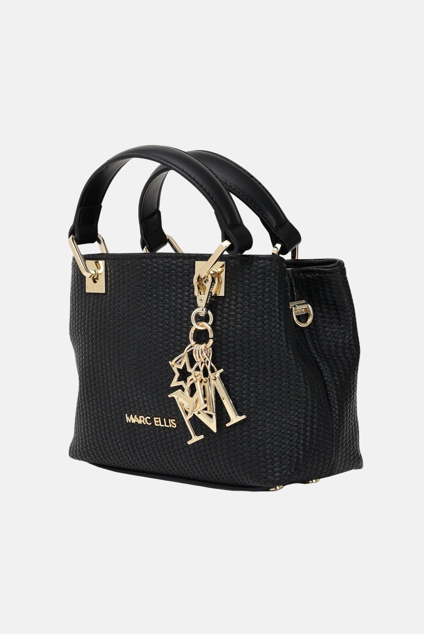 MARC ELLIS Borsa a mano Krissy S Straw nera da donna KRISSY-S-STRAW BL MARC ELLIS