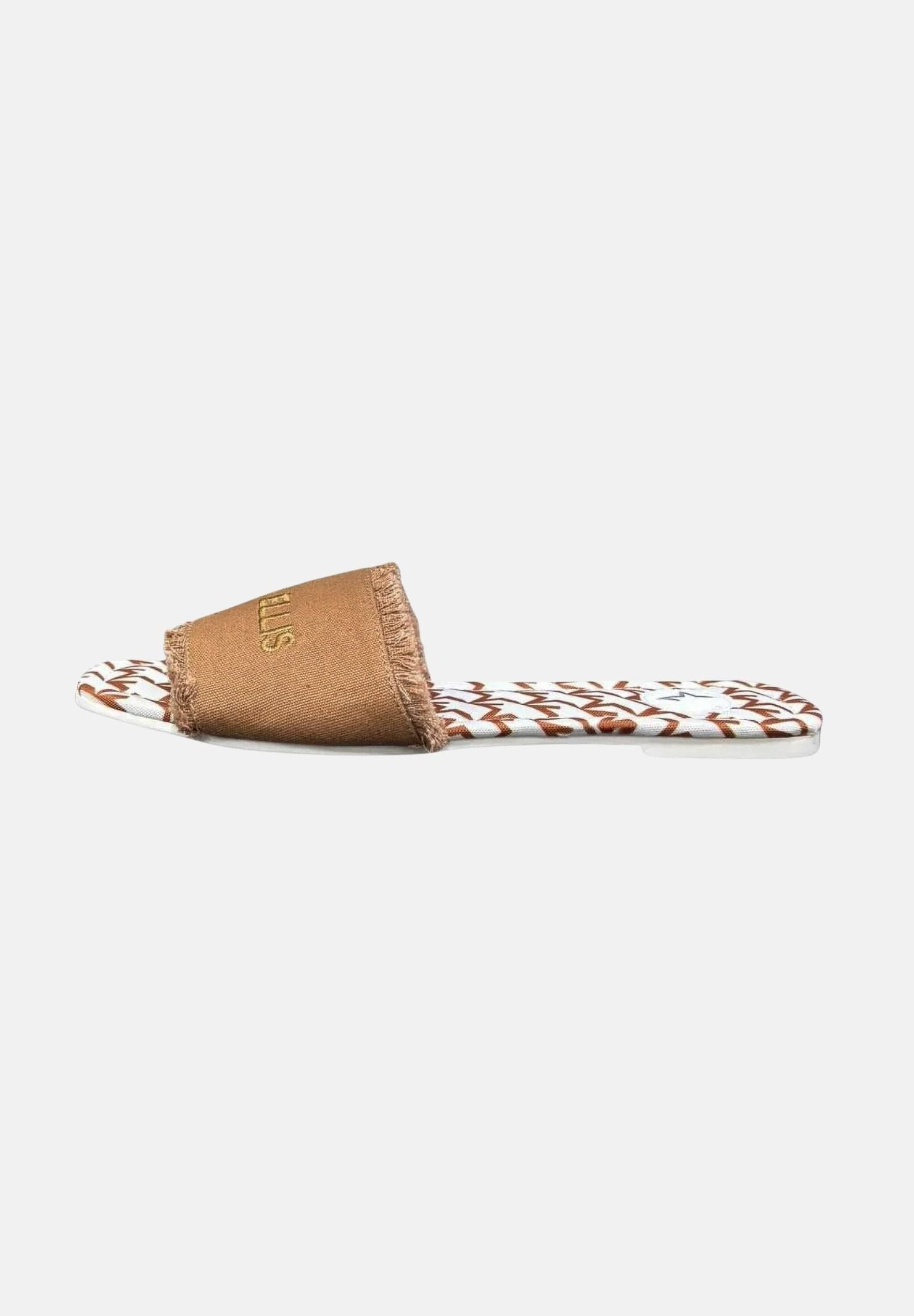 MARC ELLIS Ciabatte bianche e cuoio da donna con logo ME261C100 BRW MARC ELLIS
