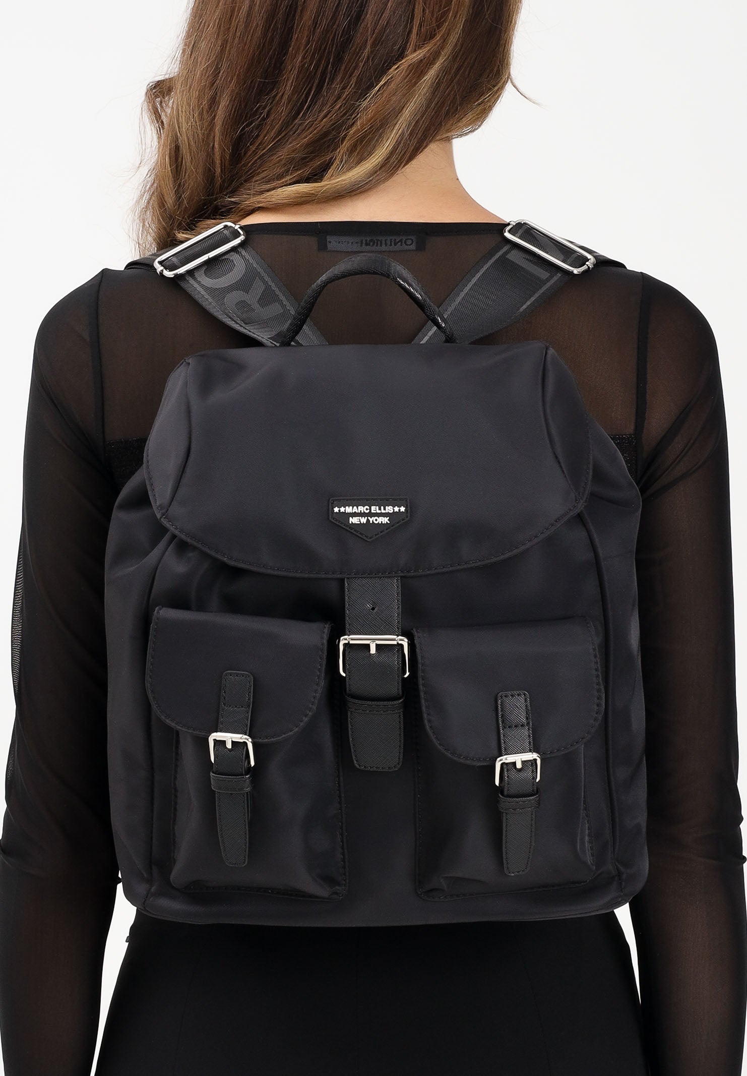 MARC ELLIS Zaino NEW YORK nero da donna NEW-YORK-NY BL MARC ELLIS