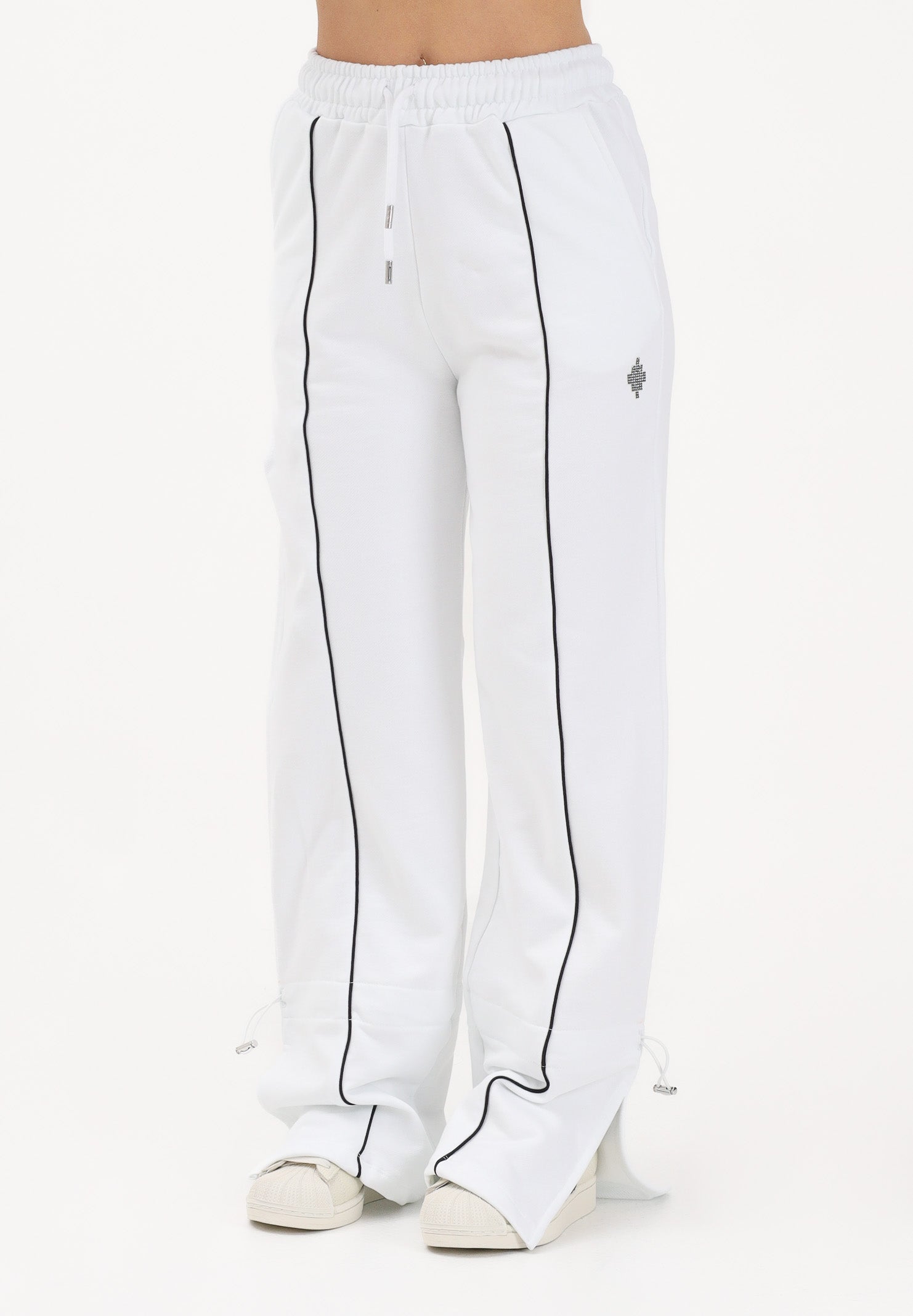 MARCELO BURLON COUNTY OF MILAN Pantalone sportivo bianco da donna 26ECM30145 BI MARCELO BURLON COUNTY OF MILAN