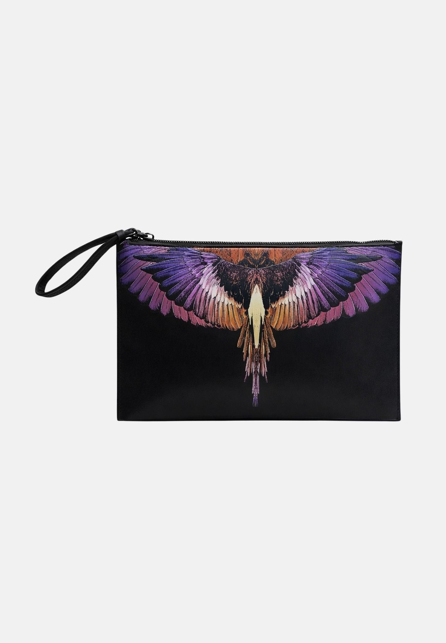 MARCELO BURLON COUNTY OF MILAN Pochette nera per uomo e donna con stampa ali COMAS2603340894 . MARCELO BURLON COUNTY OF MILAN