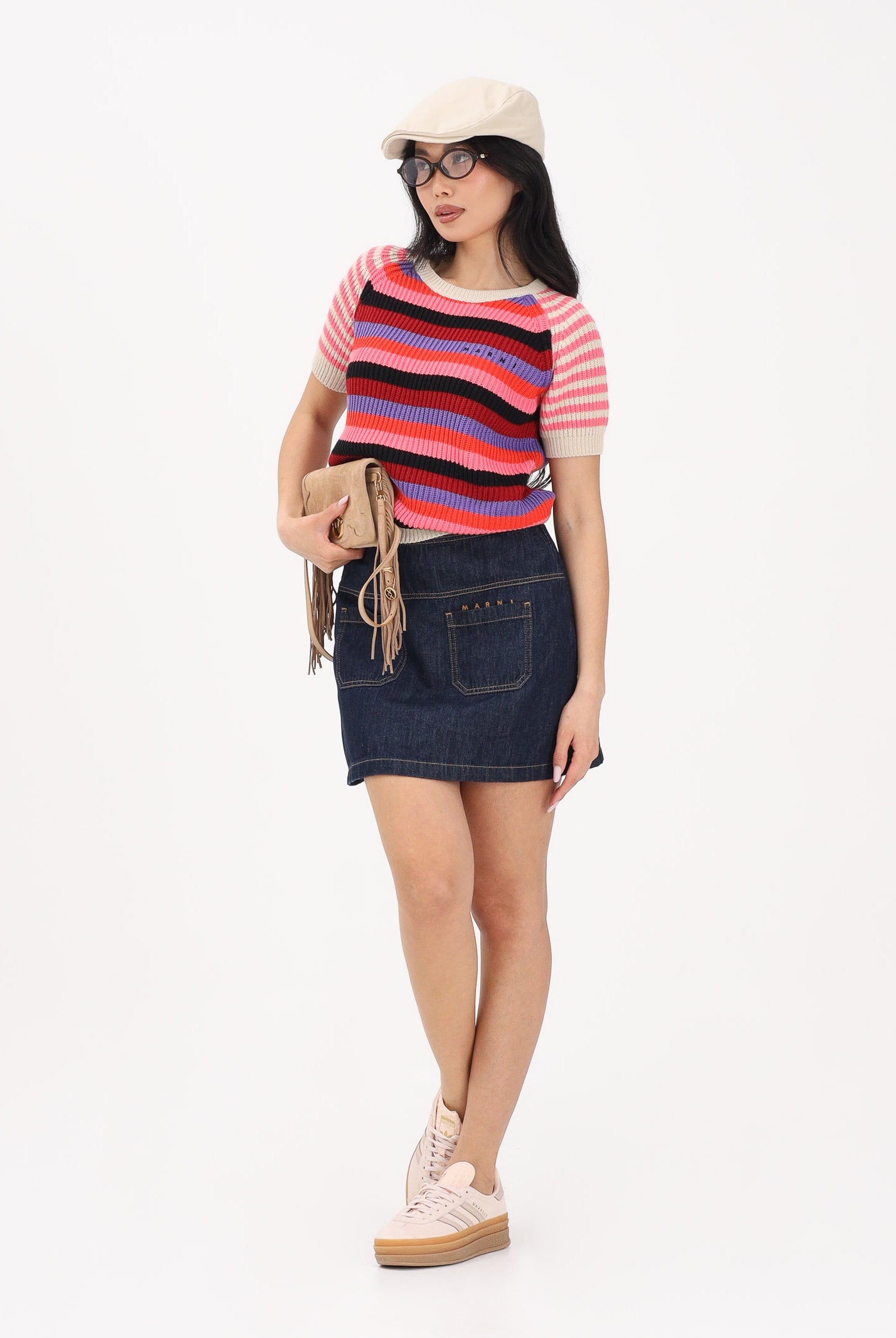 MARNI Gonna corta in denim blu per donna, ragazze e bambine M01754M00WG 0M01 MARNI