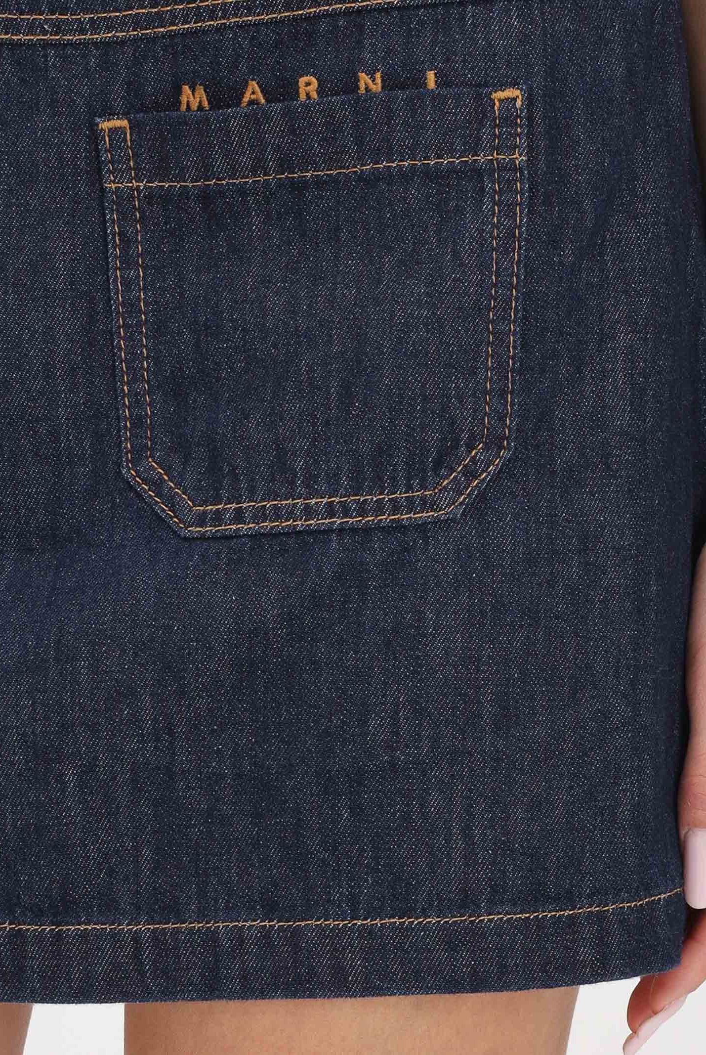 MARNI Gonna corta in denim blu per donna, ragazze e bambine M01754M00WG 0M01 MARNI