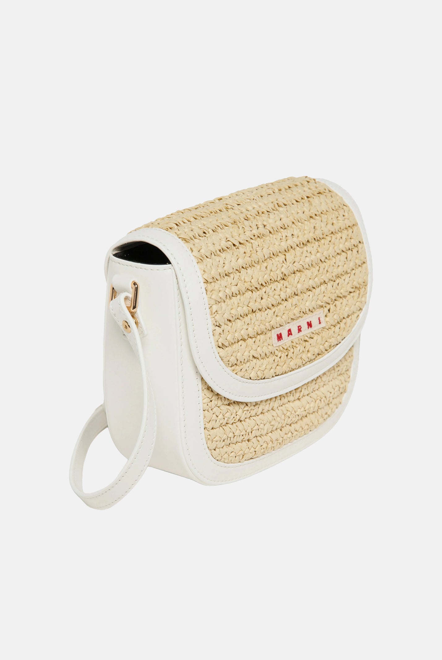 MARNI Borsa a tracolla Smile paglia e bianca da donna M01828M00WR 0M114 MARNI